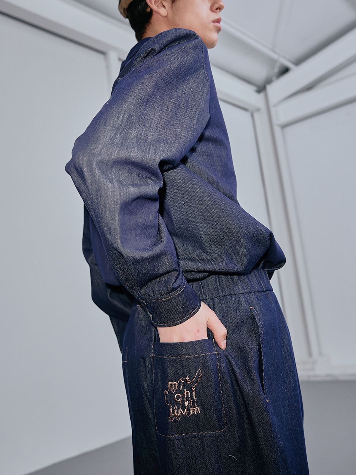 엘유브이엠(LUVM) WIDE LONG PANTS FOR MEN_NAVY
