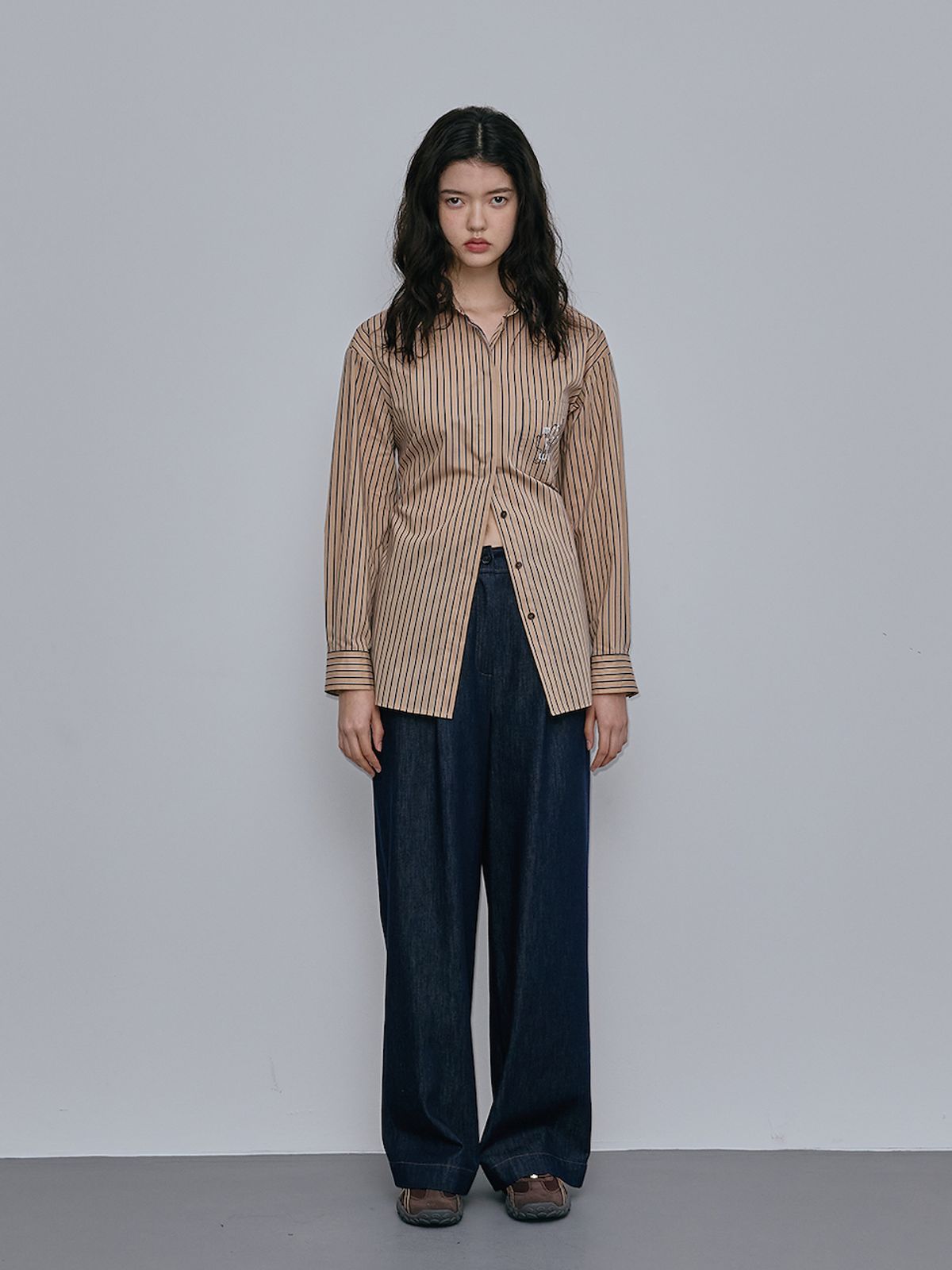 엘유브이엠(LUVM) BACK STRING COTTON SHIRTS_STRIPED FABRIC