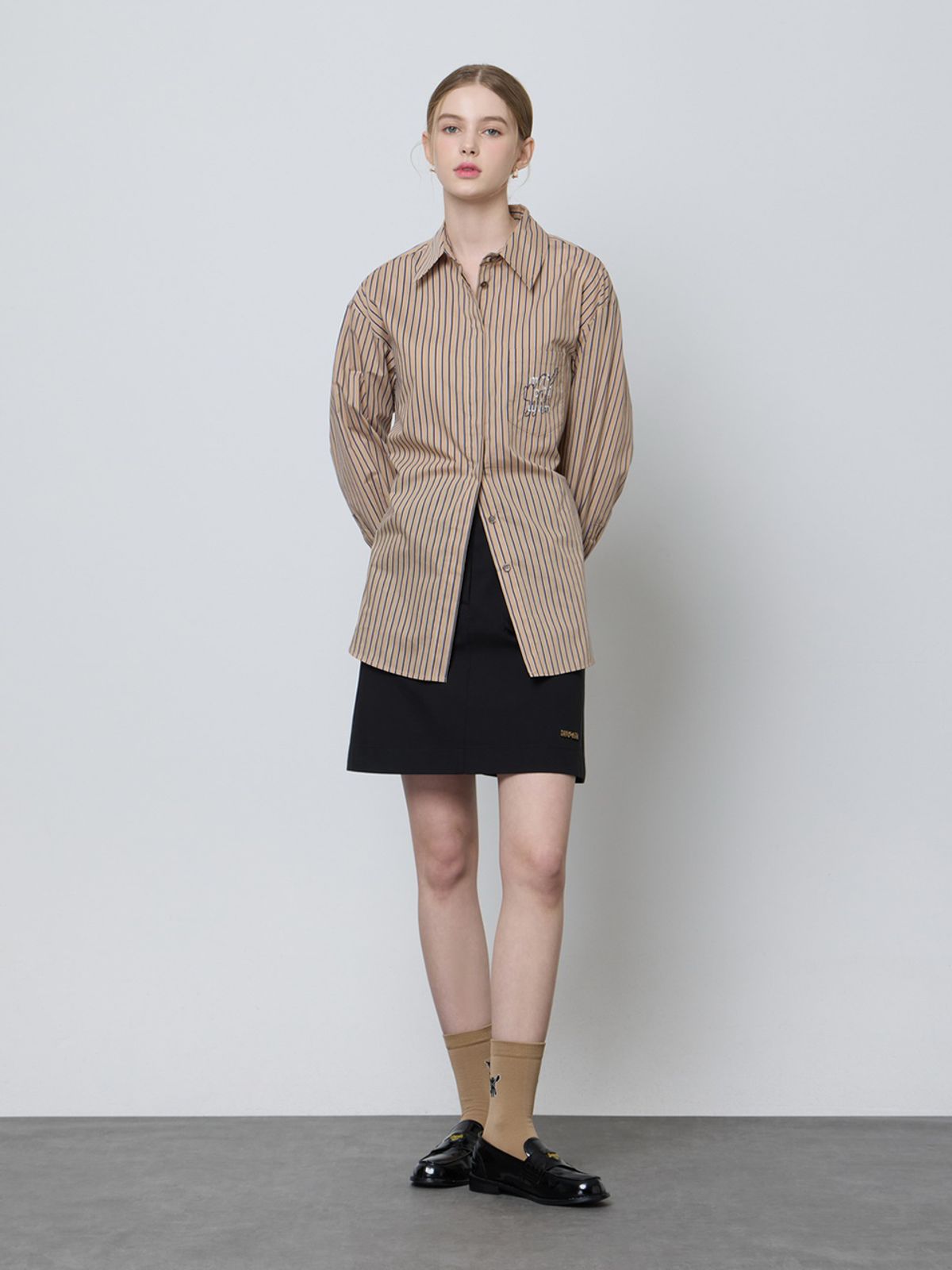 엘유브이엠(LUVM) BACK STRING COTTON SHIRTS_STRIPED FABRIC