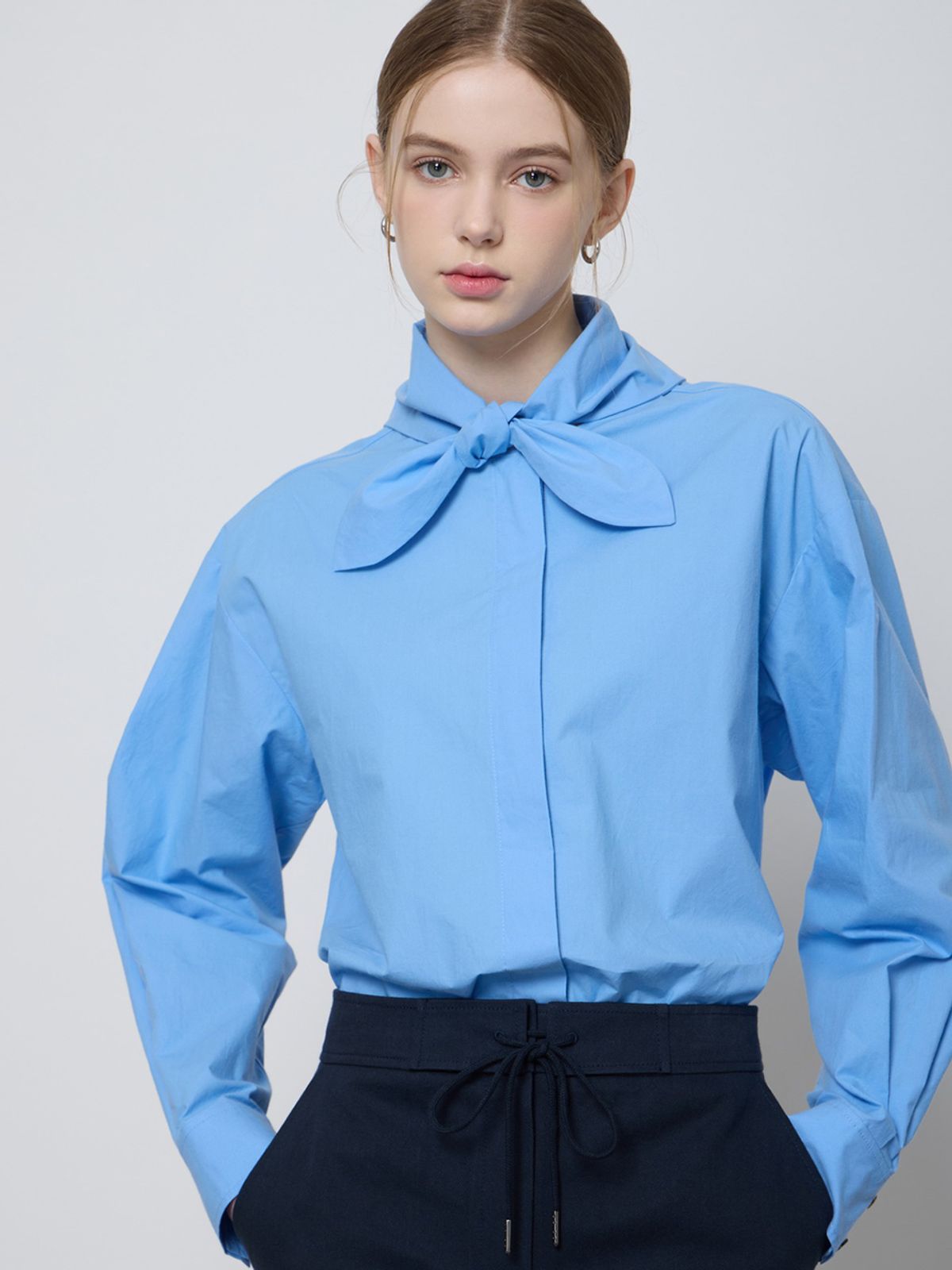 엘유브이엠(LUVM) TIE COTTON SHIRTS_SKY BLUE