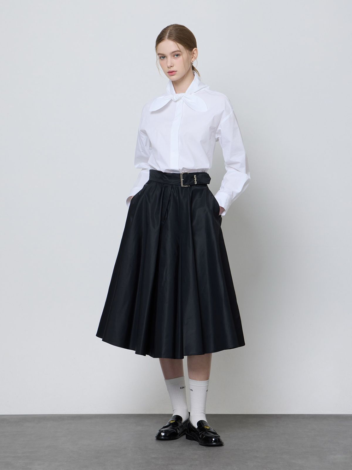 엘유브이엠(LUVM) TIE COTTON SHIRTS_WHITE