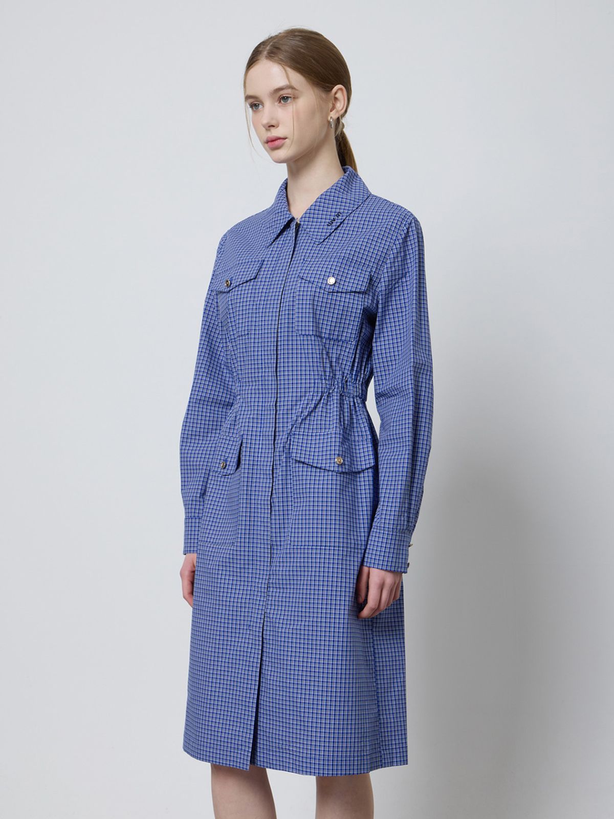 엘유브이엠(LUVM) COTTON FLAP DRESS_CHECKED FABRIC