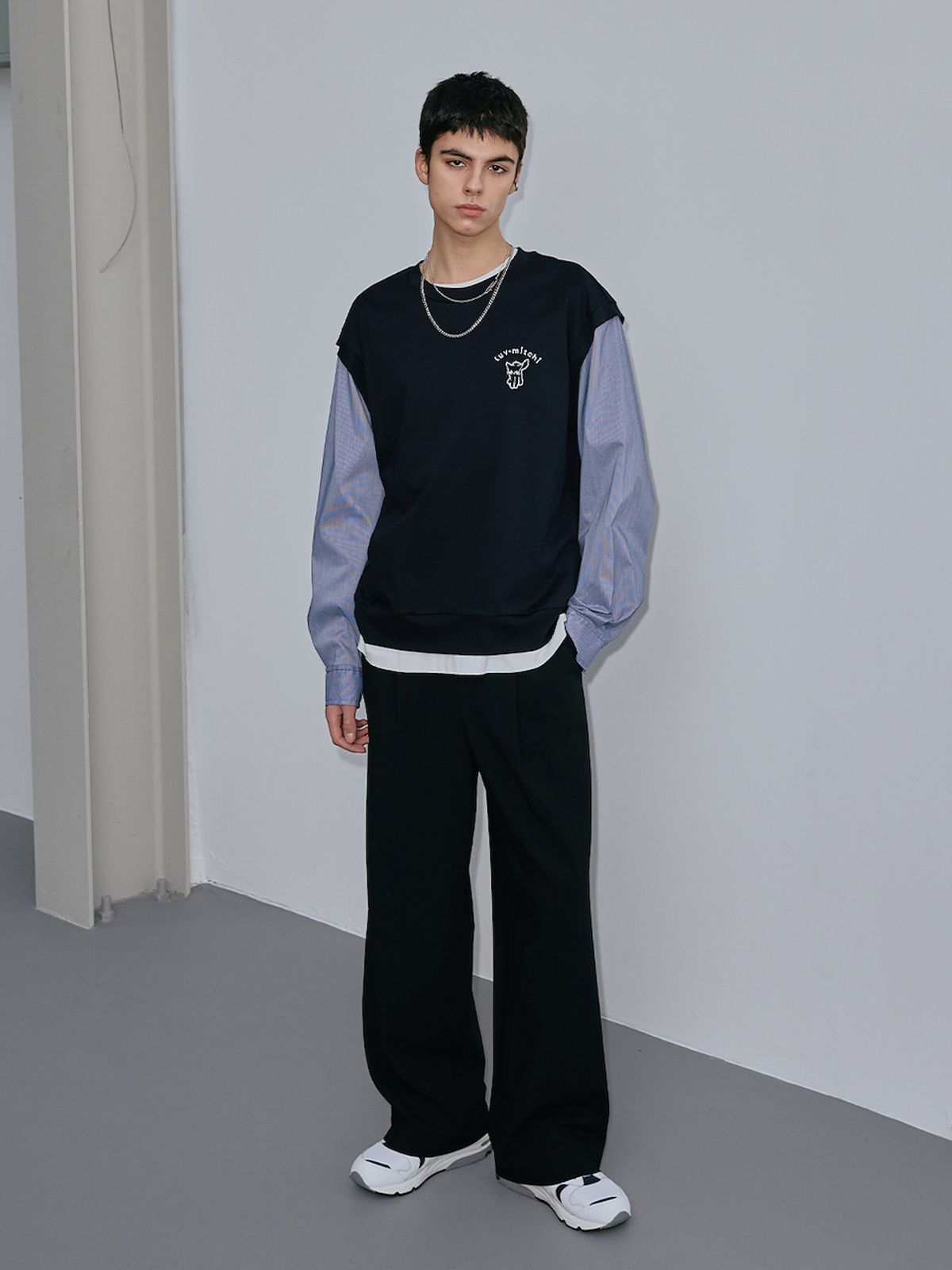 엘유브이엠(LUVM) LAYERED SWEATSHIRTS_NAVY