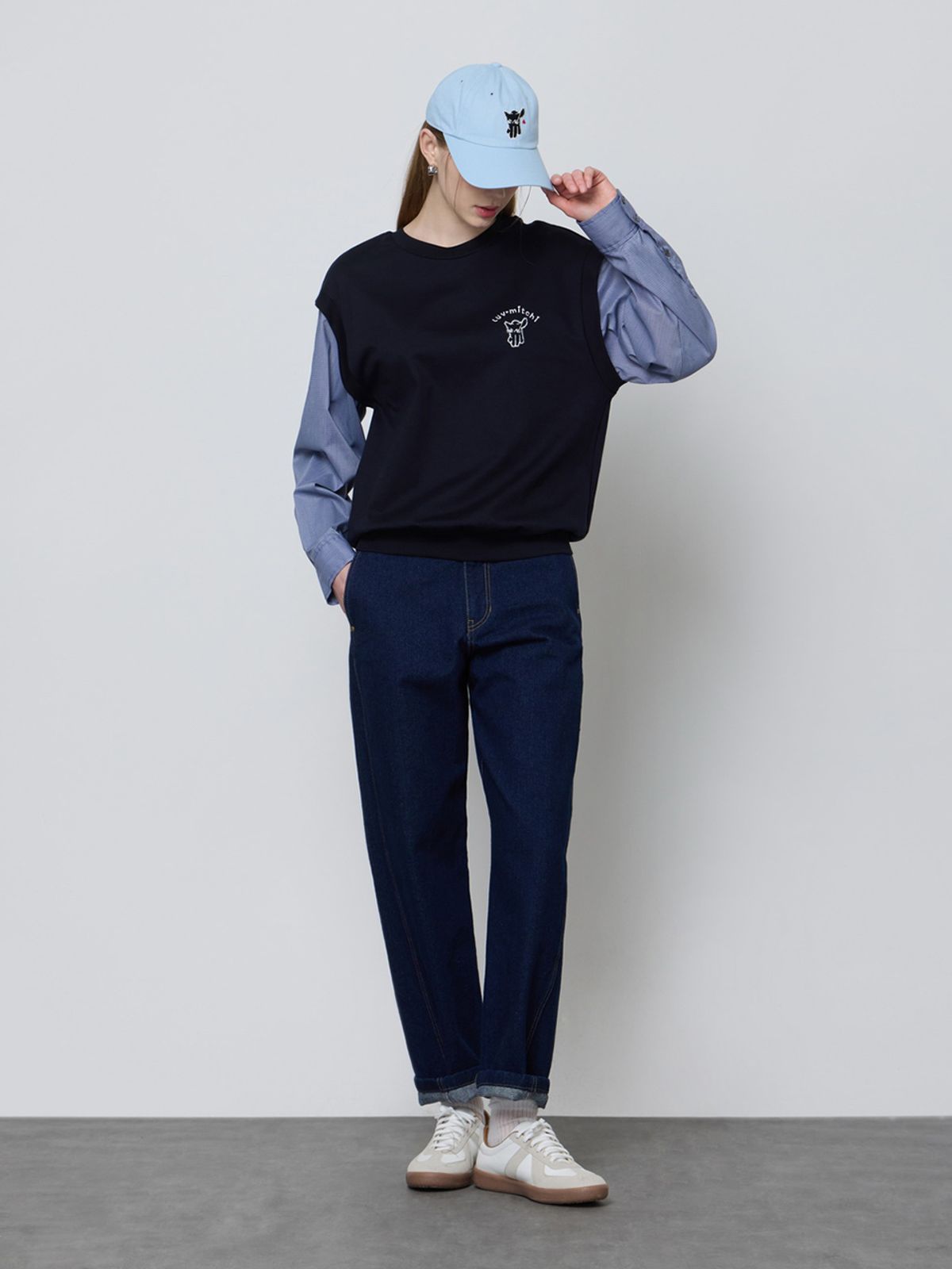 엘유브이엠(LUVM) LAYERED SWEATSHIRTS_NAVY