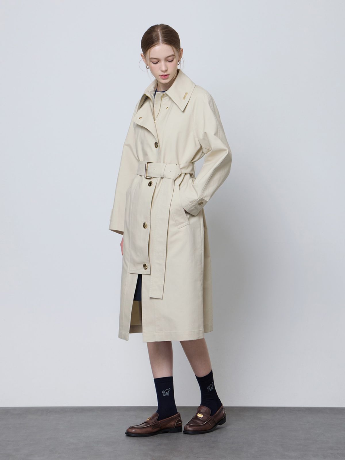엘유브이엠(LUVM) COTTON FLAP TRENCHCOAT_BEIGE