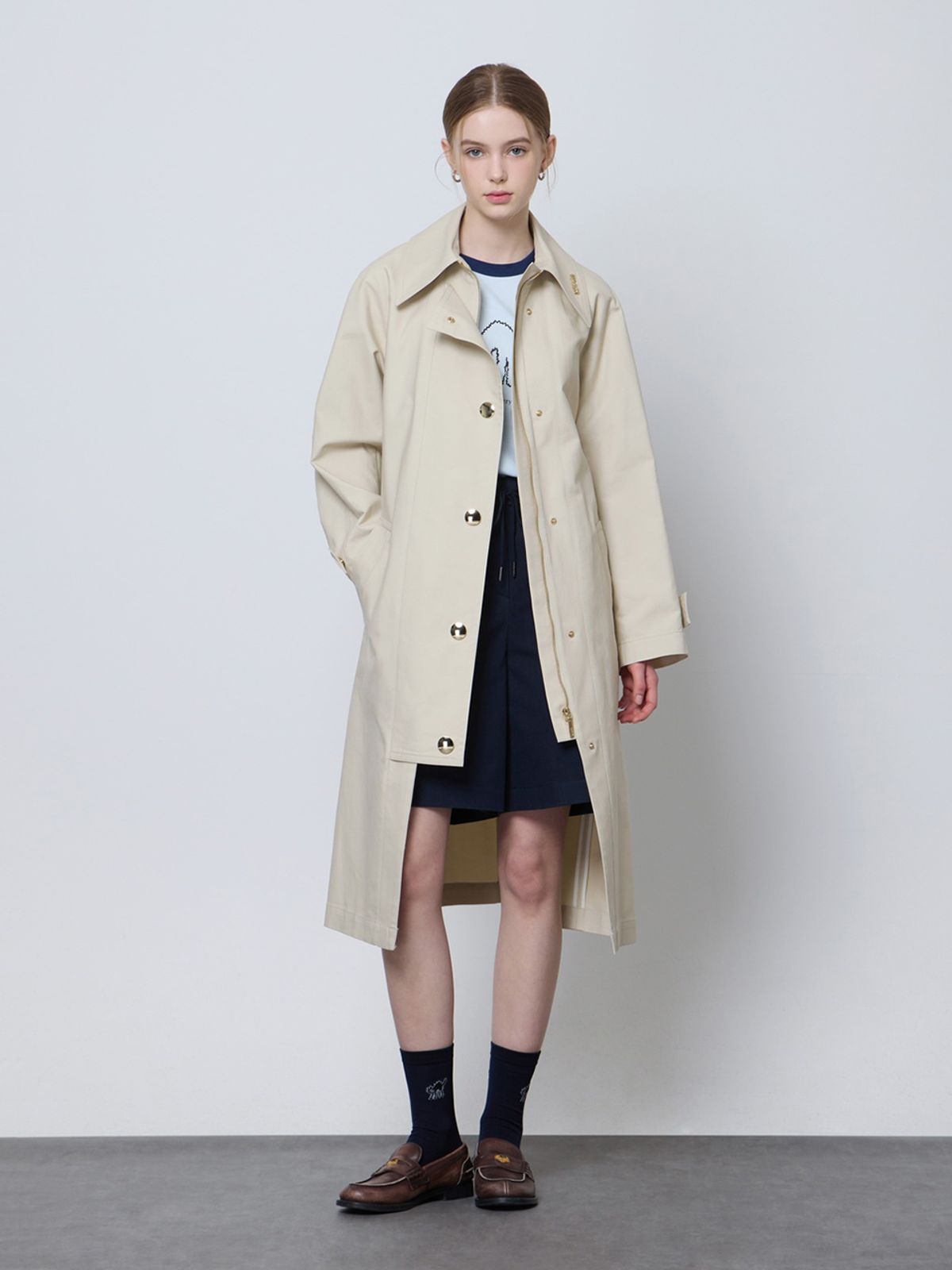 엘유브이엠(LUVM) COTTON FLAP TRENCHCOAT_BEIGE