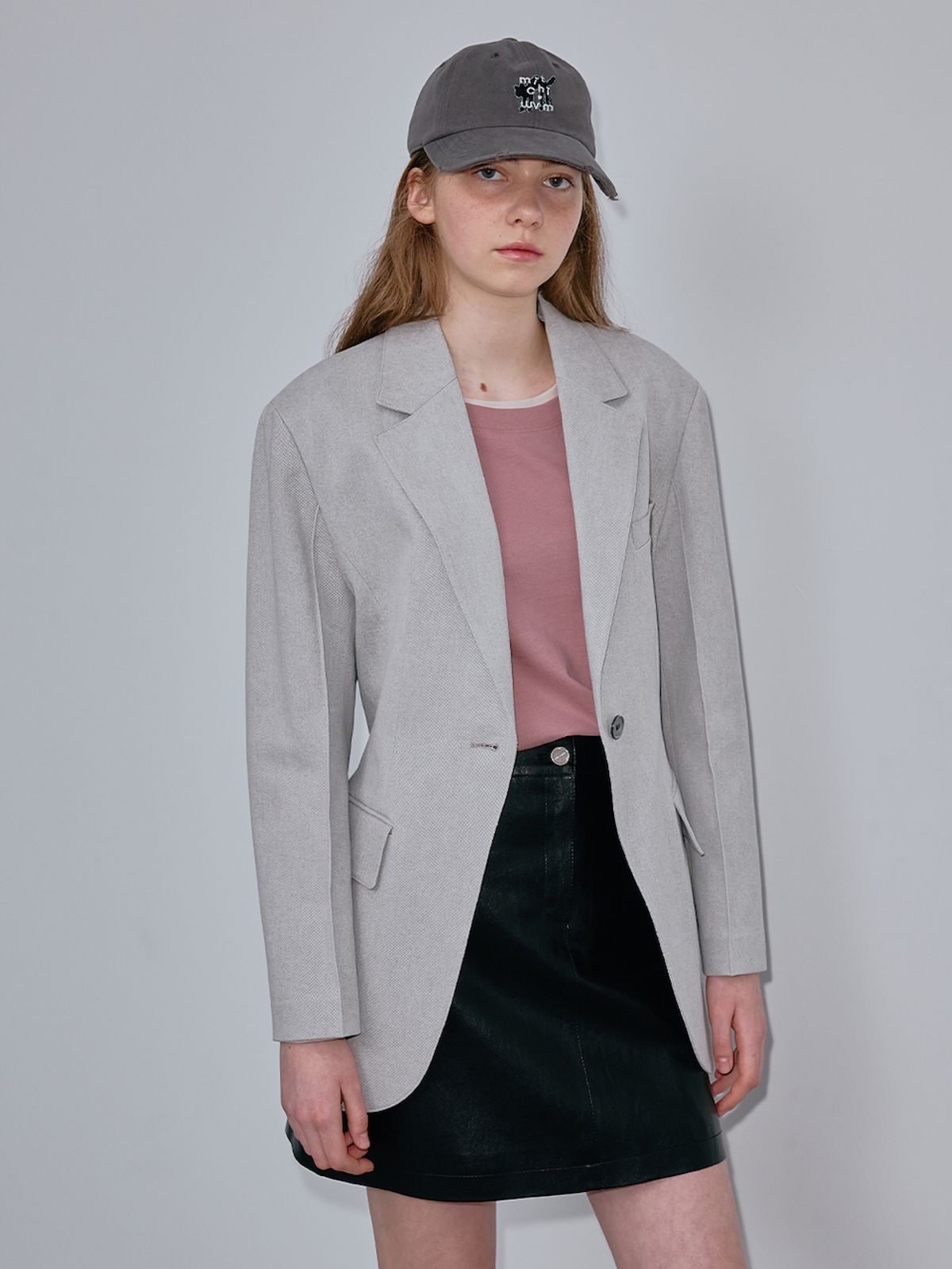 엘유브이엠(LUVM) TAILORED SINGLE JACKET_LIGHT GRAY