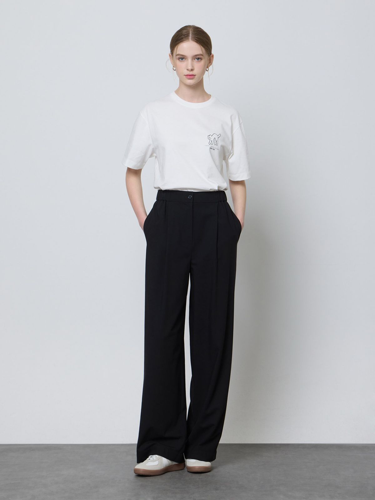 엘유브이엠(LUVM) UNISEX BASIC MITCHI T-SHIRT_WHITE