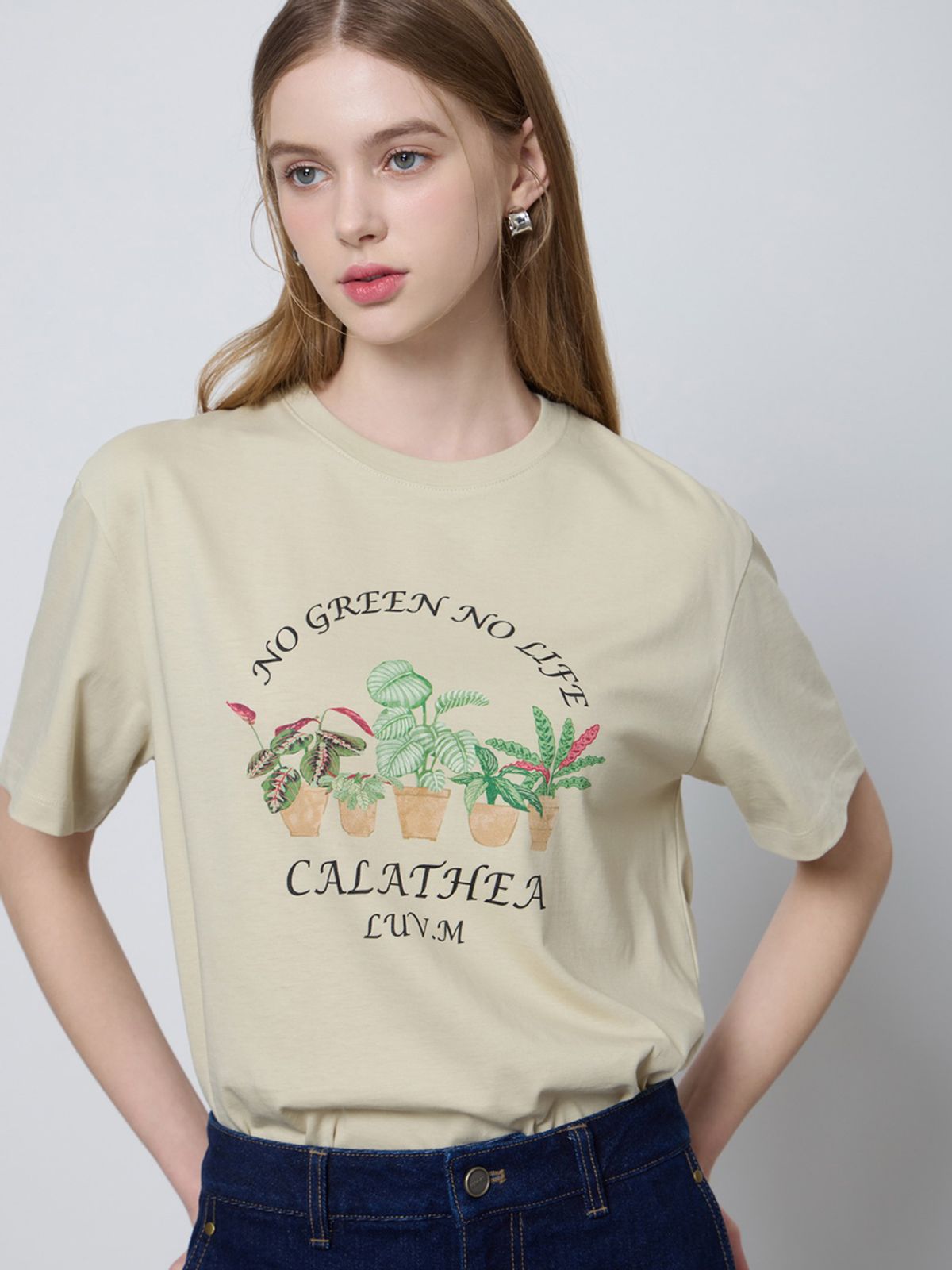 엘유브이엠(LUVM) CALATHEA PRINTING T-SHIRT_MINT
