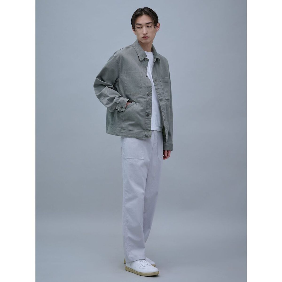 시프트지(SHIFT.G) Mallet Denim Trucker Jacket  Grey