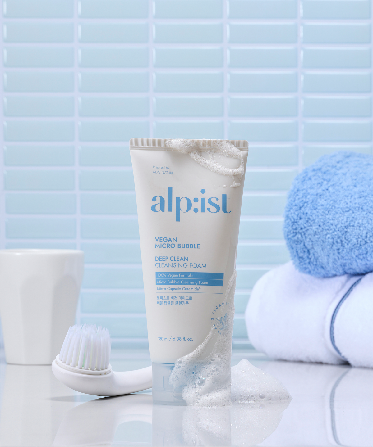 알피스트(ALPIST) 비건 마이크로 버블 딥클린 클렌징 폼 180ml * 2입 구성