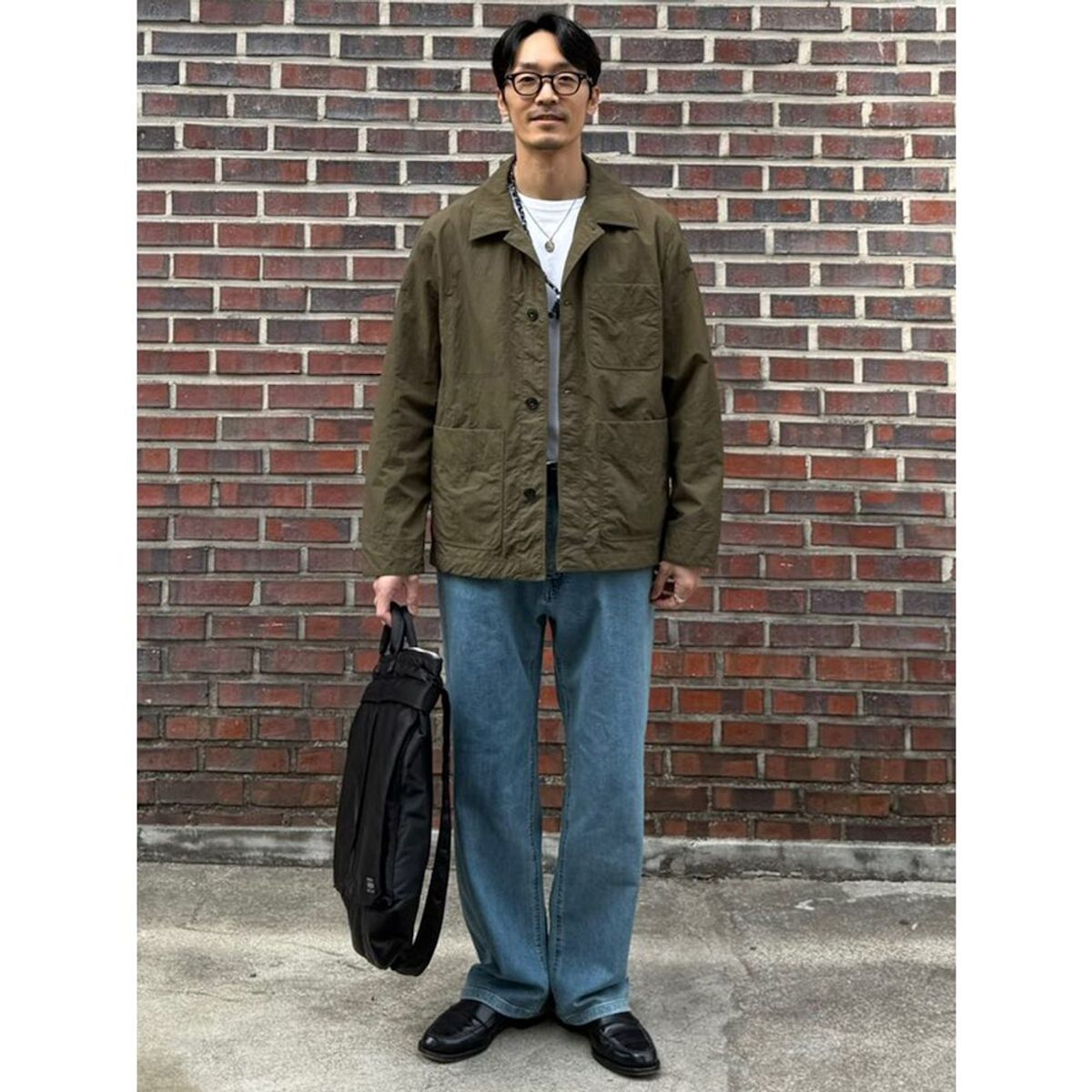 시프트지(SHIFT.G) Washed Wide Denim Pants  Blue