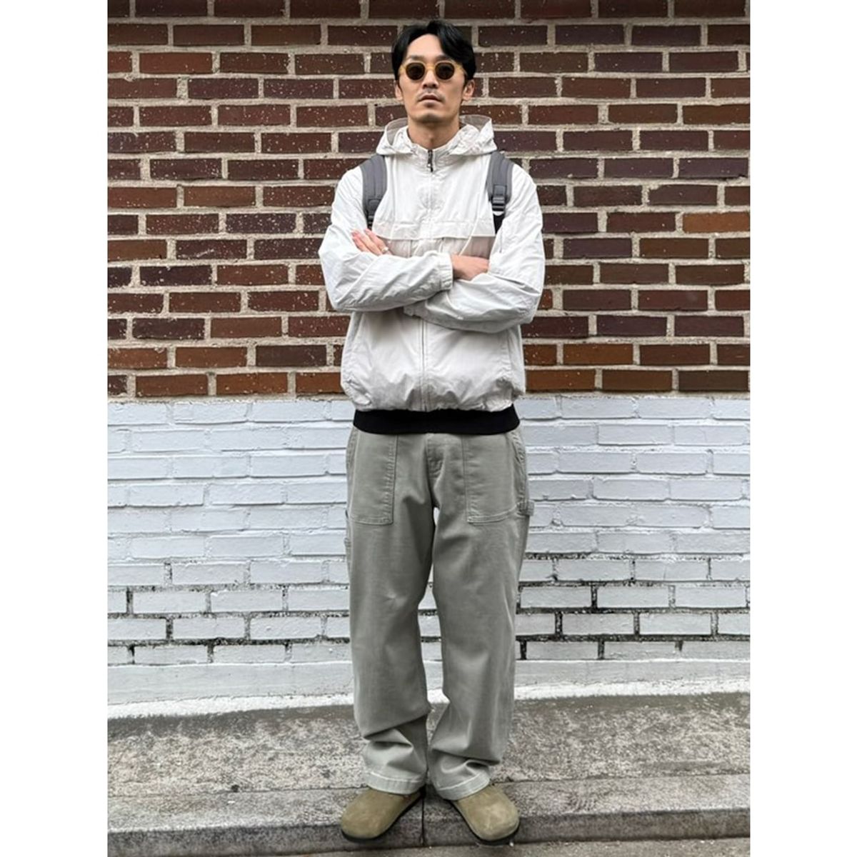 시프트지(SHIFT.G) Mallet Denim Pants (SetUp)  Khaki