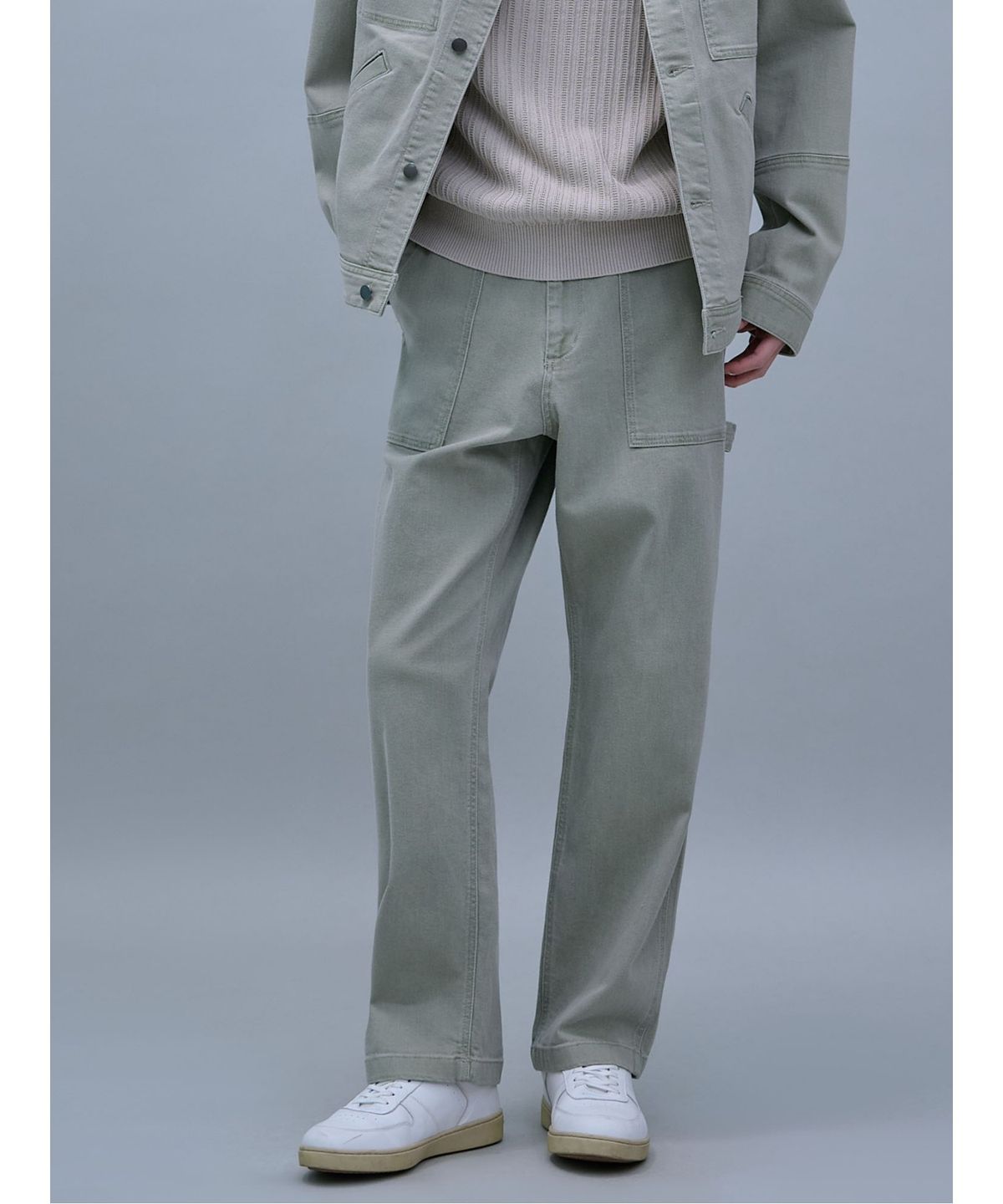 시프트지(SHIFT.G) Mallet Denim Pants (SetUp)  Khaki