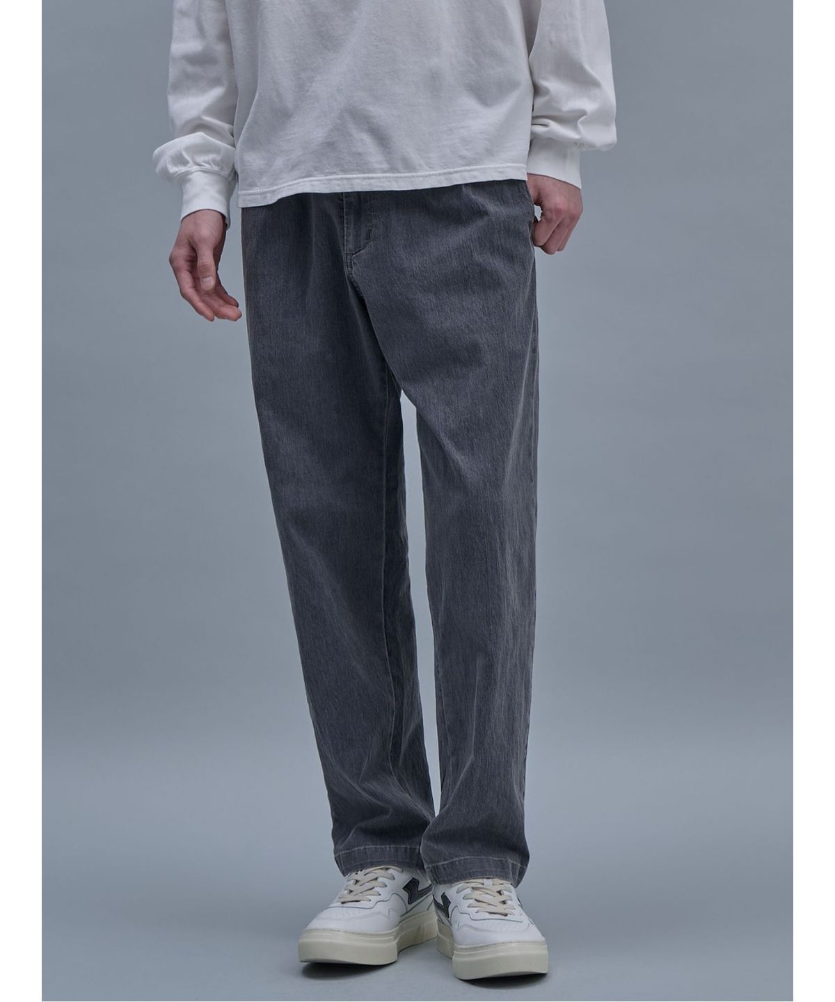 시프트지(SHIFT.G) Officer Light Denim Pants  Grey