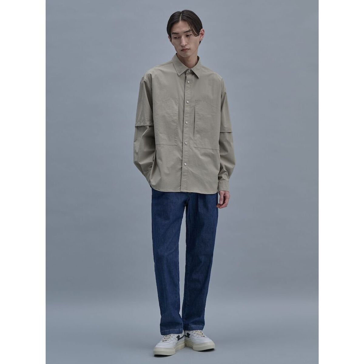 시프트지(SHIFT.G) Officer Light Denim Pants  Navy
