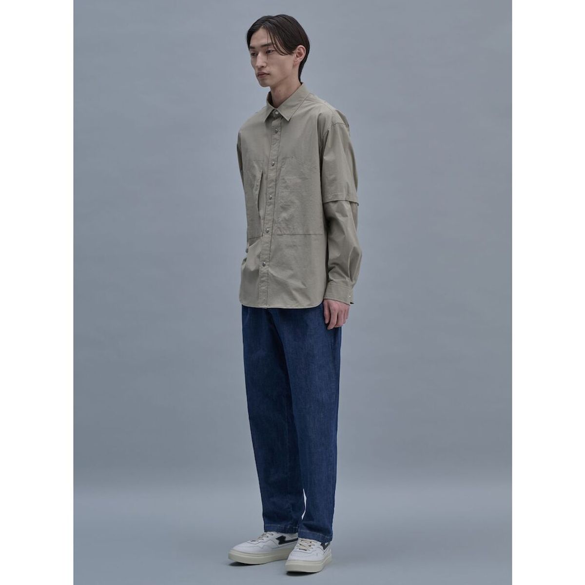 시프트지(SHIFT.G) Officer Light Denim Pants  Navy