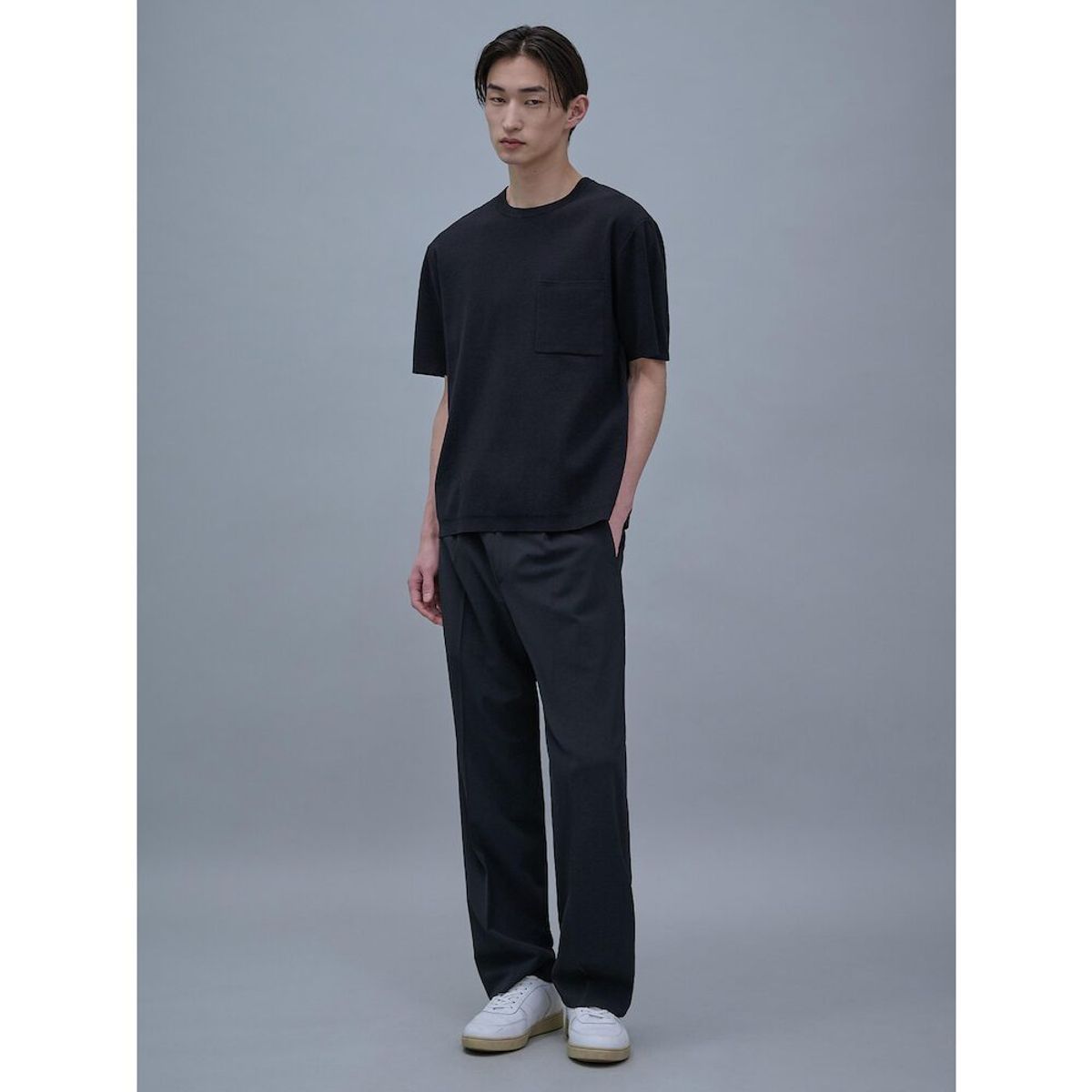 시프트지(SHIFT.G) Cotton Crewneck Sweater  Black