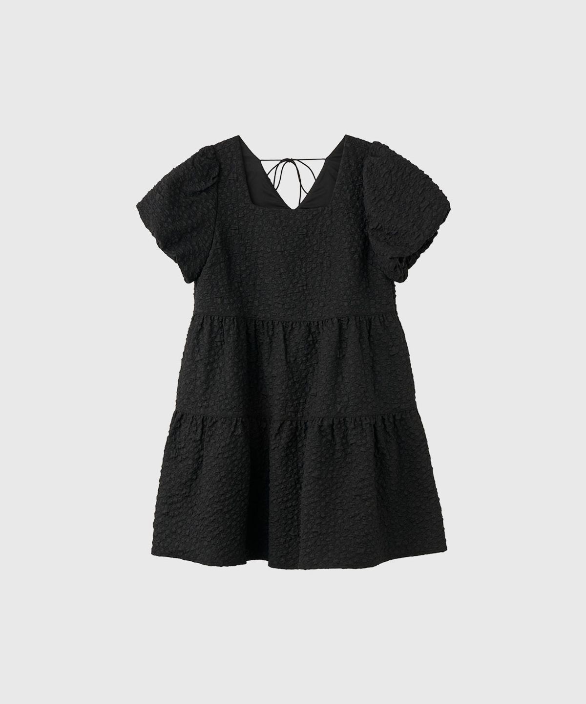 제너럴아이디어(GENERALIDEA) 링클 볼륨 퍼프 원피스 [BLACK] / WBE2L15503