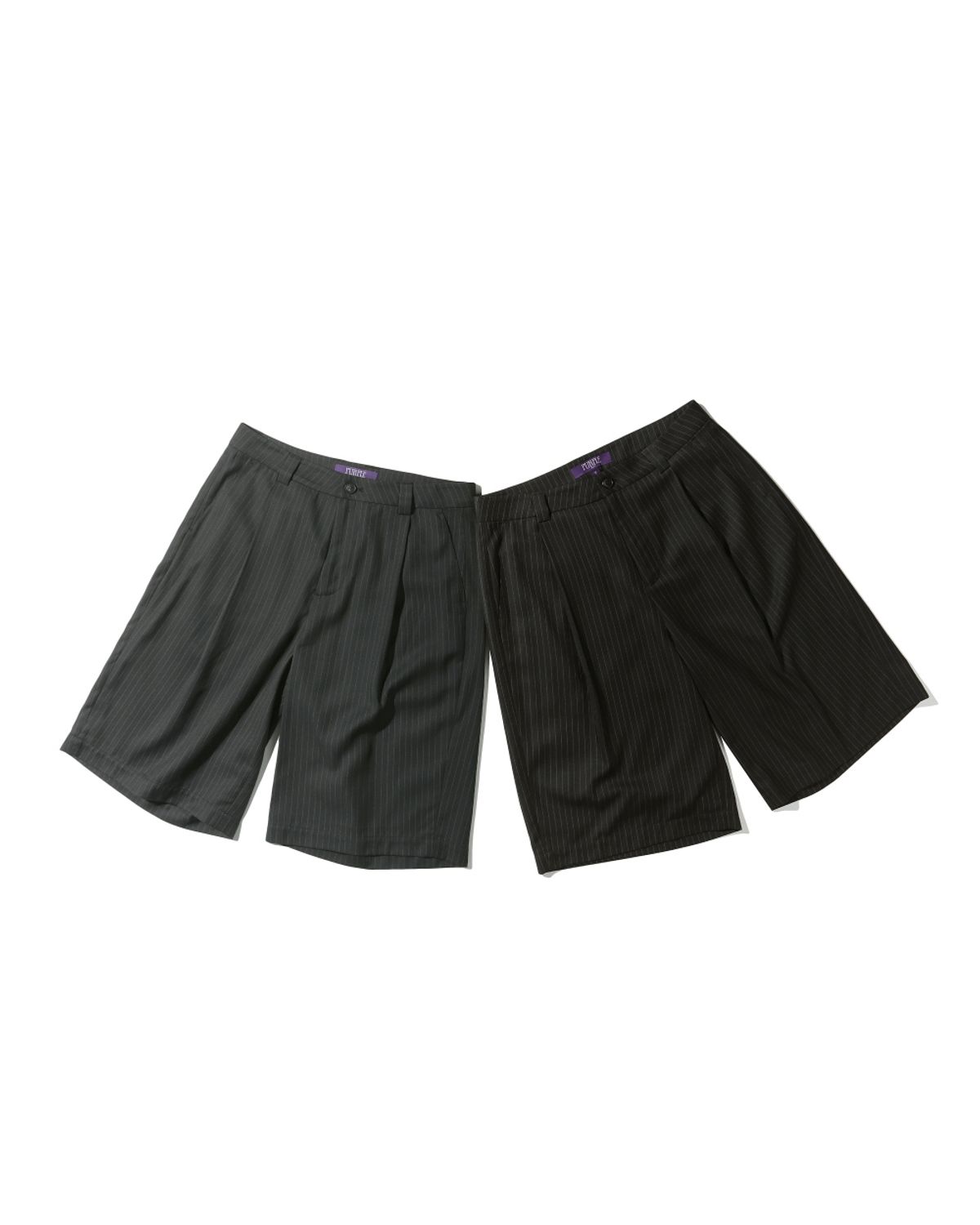 비슬로우(BESLOW) PIN STRIPE BERMUDA SHORTS GREY