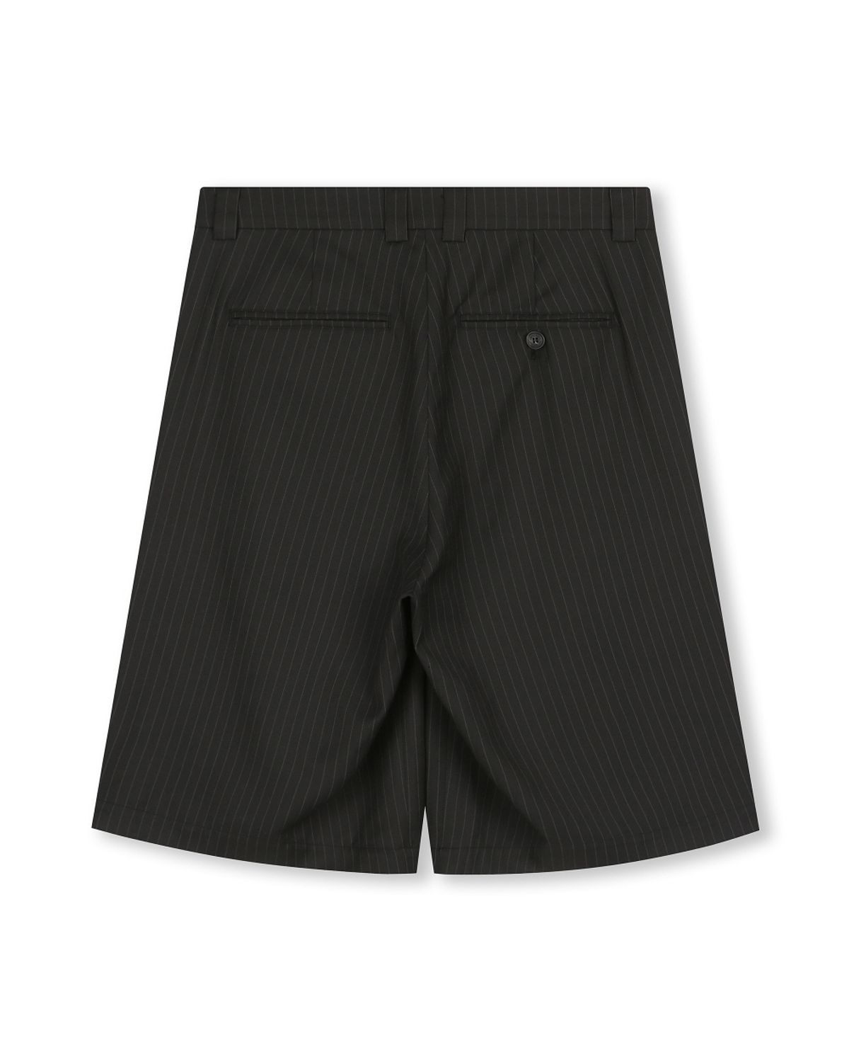 비슬로우(BESLOW) PIN STRIPE BERMUDA SHORTS BLACK