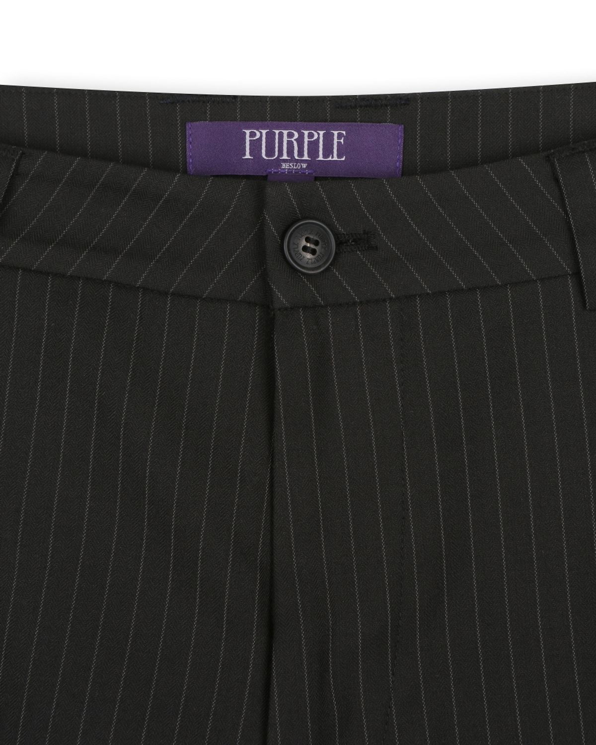 비슬로우(BESLOW) PIN STRIPE BERMUDA SHORTS BLACK