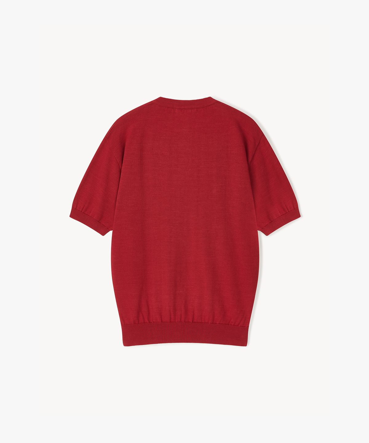 플로즈룸(FLAWSROOM) Henleyneck Cotton Knit RED
