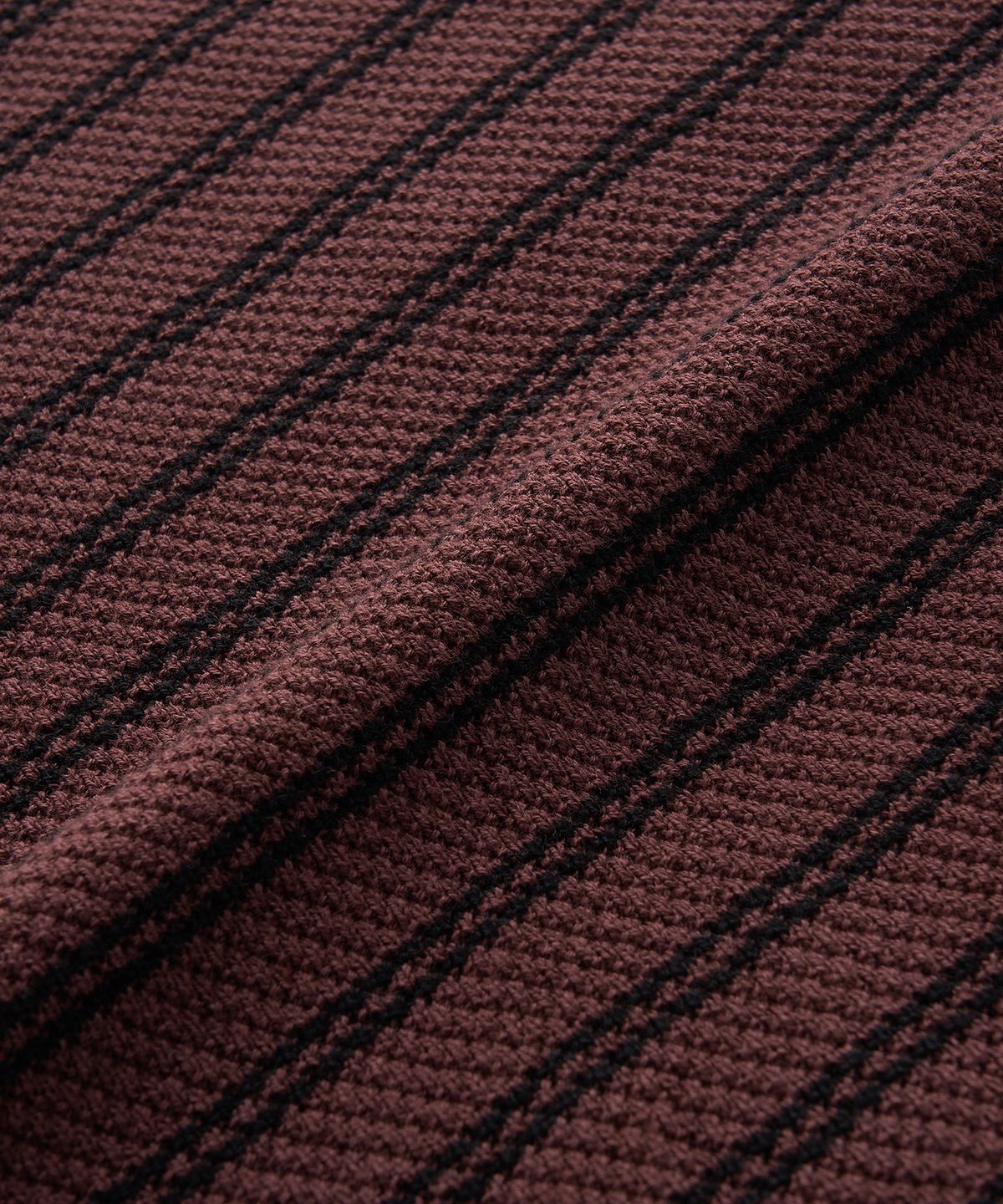 플로즈룸(FLAWSROOM) Stripe Cotton Knit BROWN