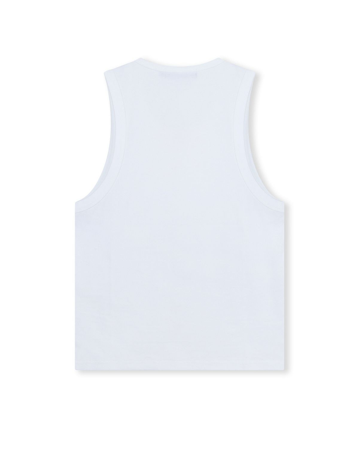비슬로우(BESLOW) SLIM FIT SOLID TANK TOP WHITE