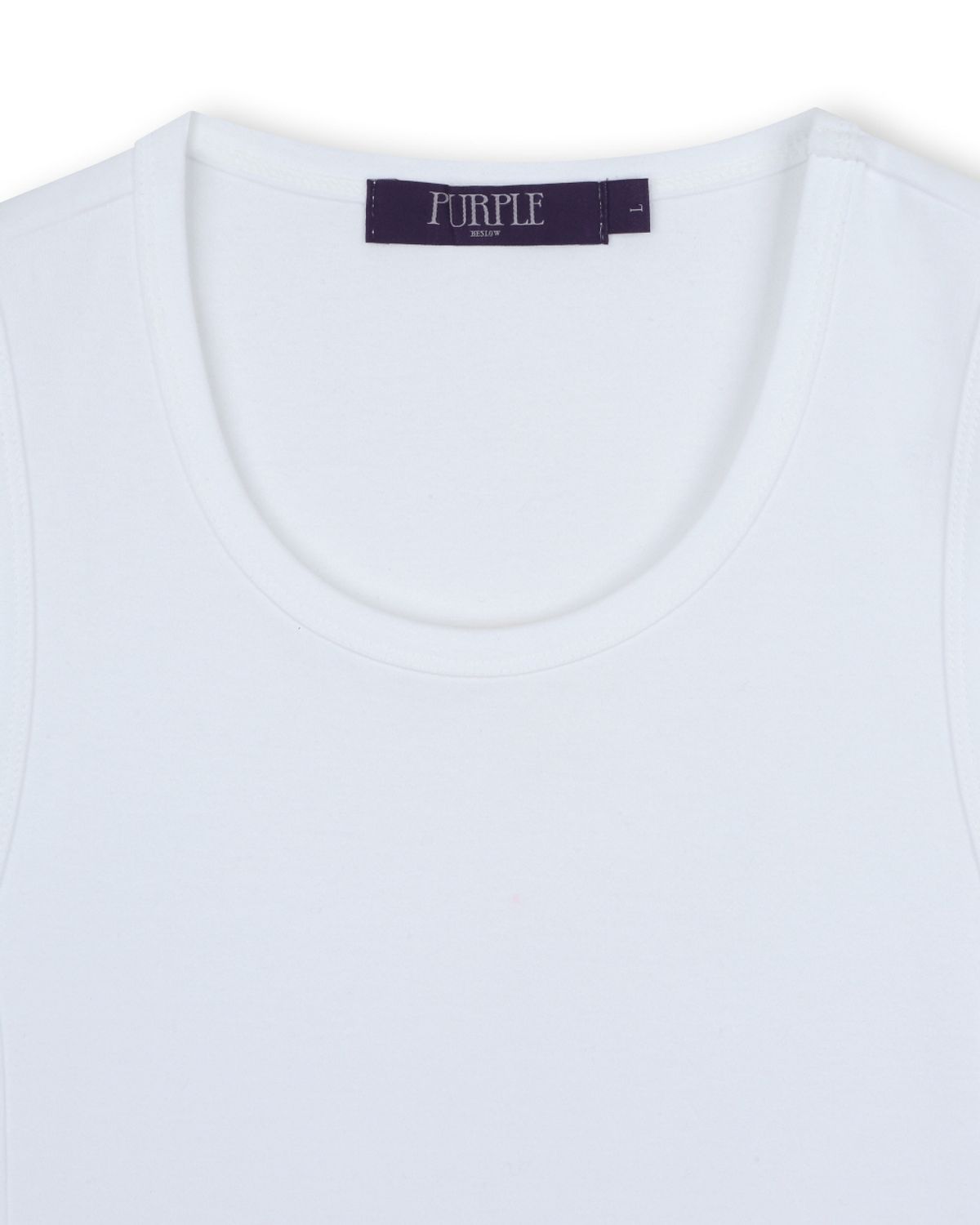 비슬로우(BESLOW) SLIM FIT SOLID TANK TOP WHITE