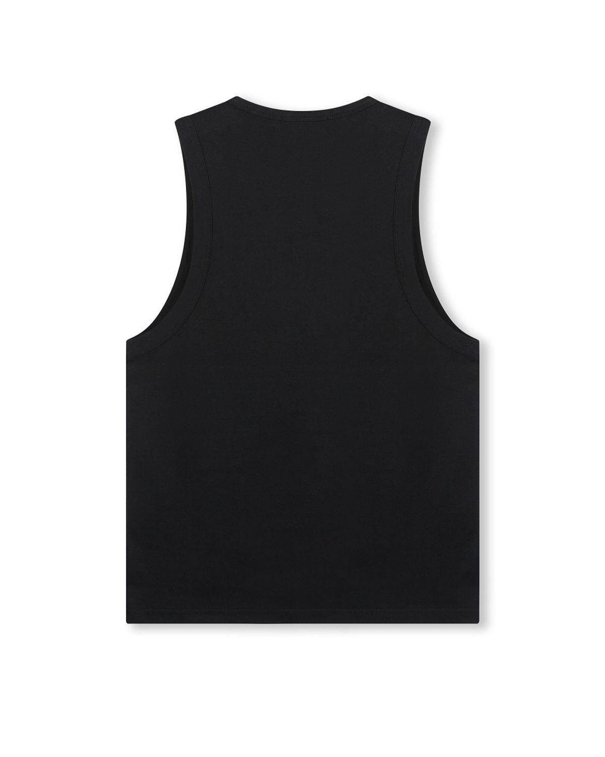 비슬로우(BESLOW) SLIM FIT SOLID TANK TOP BLACK