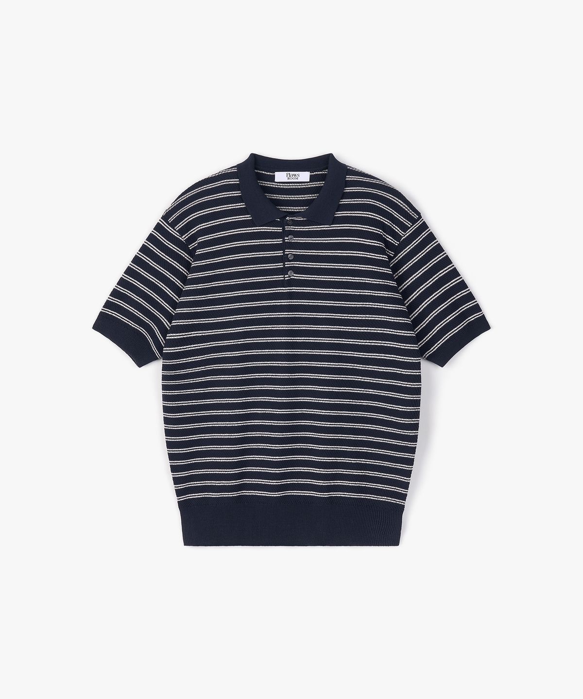 플로즈룸(FLAWSROOM) Stripe Cotton Knit NAVY