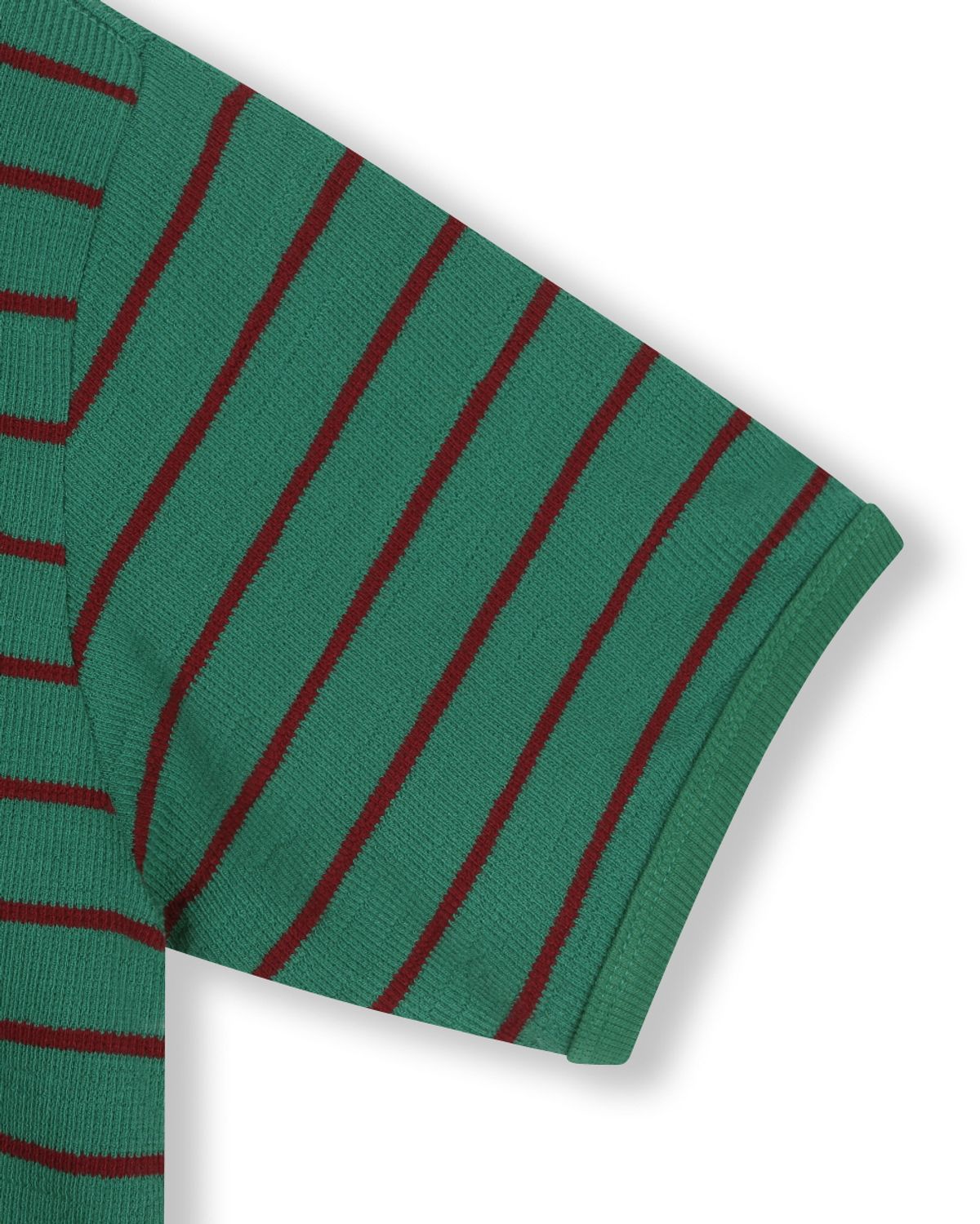 비슬로우(BESLOW) SLIM FIT STRIPE T-SHIRTS GREEN