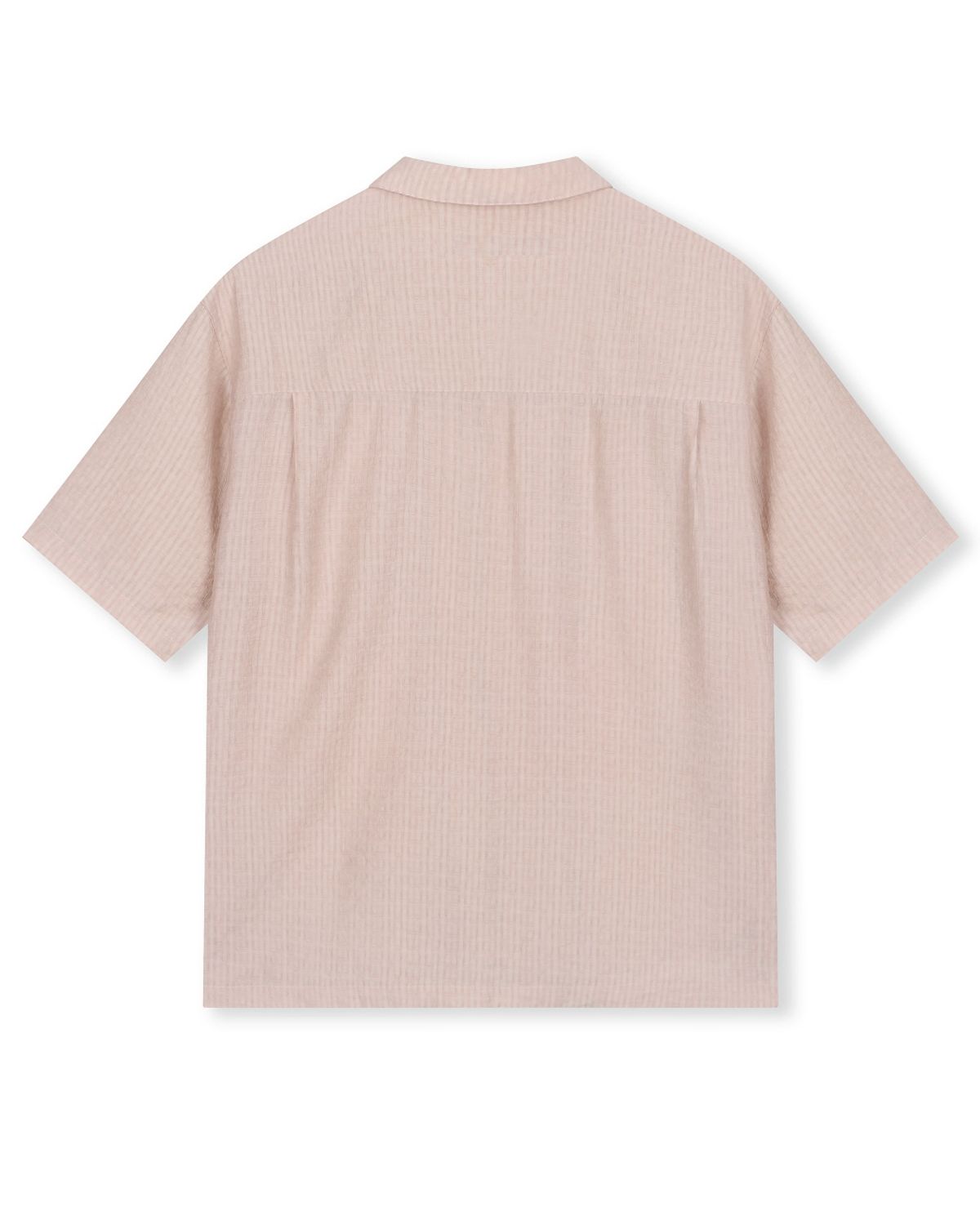 비슬로우(BESLOW) CRINKLE TEXTURE HALF SHIRTS PINK