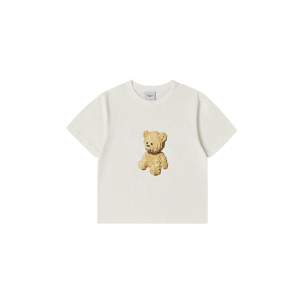 아크메드라비 키즈(acmedelaviekids) KIDS BLOCK BEAR SHORT SLEEVE T-SHIRT (4COLOR)