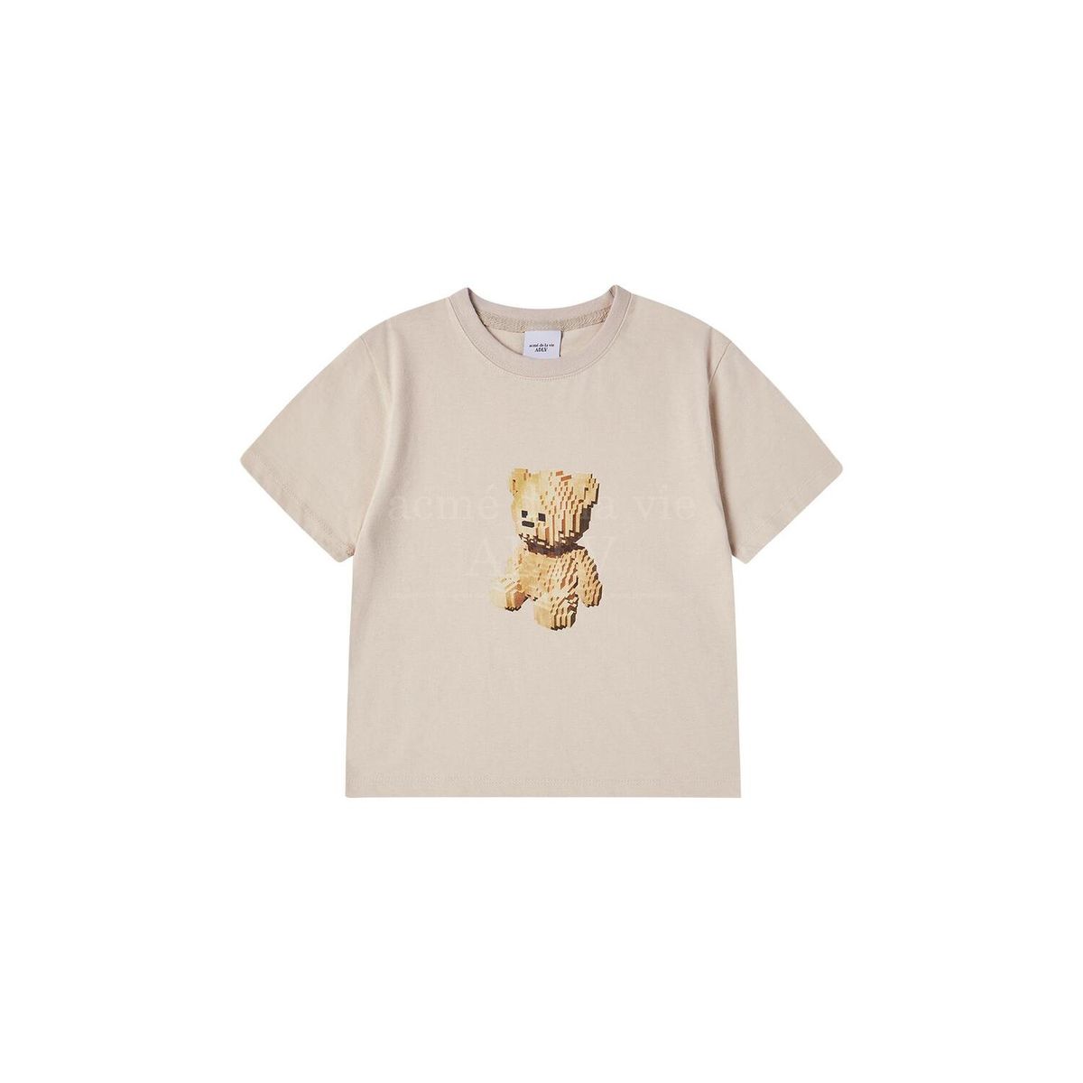 아크메드라비 키즈(acmedelaviekids) KIDS BLOCK BEAR SHORT SLEEVE T-SHIRT (4COLOR)