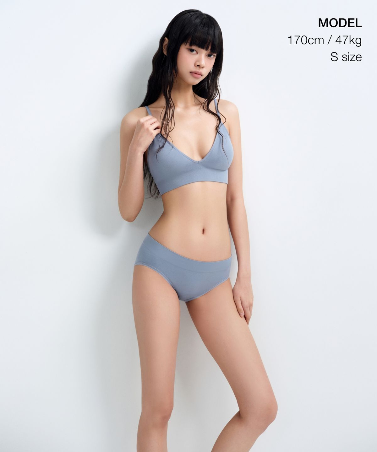 무신사 스탠다드 우먼(MUSINSA STANDARD WOMAN) 우먼즈 홀가먼트 브라렛 [블루 그레이]