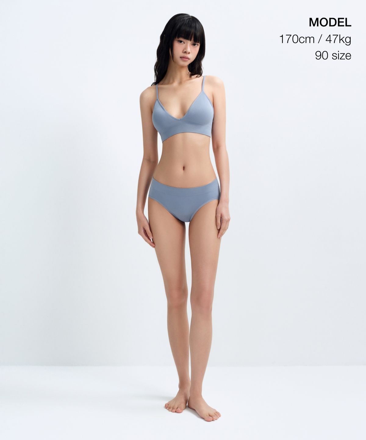 무신사 스탠다드 우먼(MUSINSA STANDARD WOMAN) 우먼즈 홀가먼트 팬티 2팩 [블루 그레이]