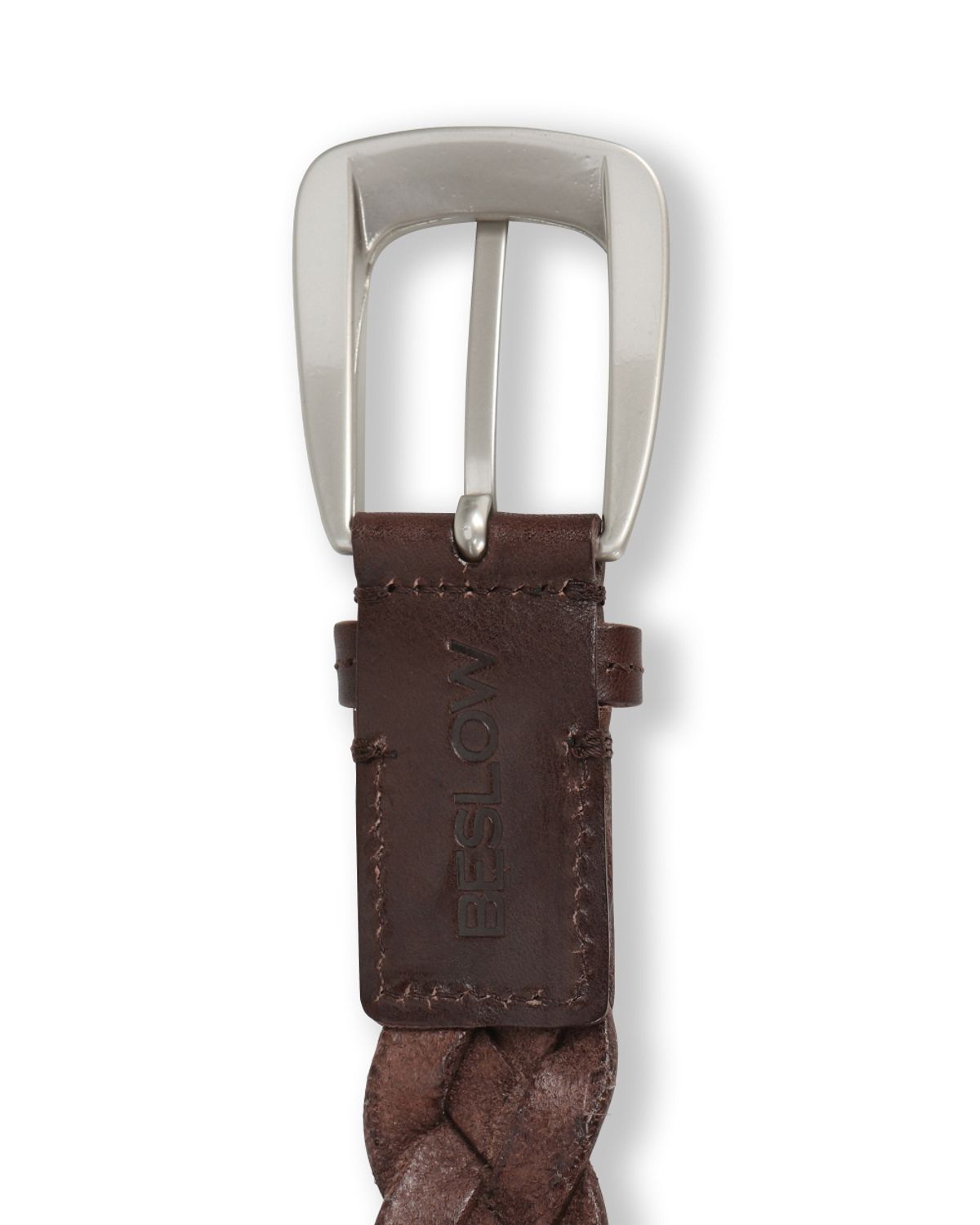 비슬로우(BESLOW) TWIST LEATHER BELT BROWN