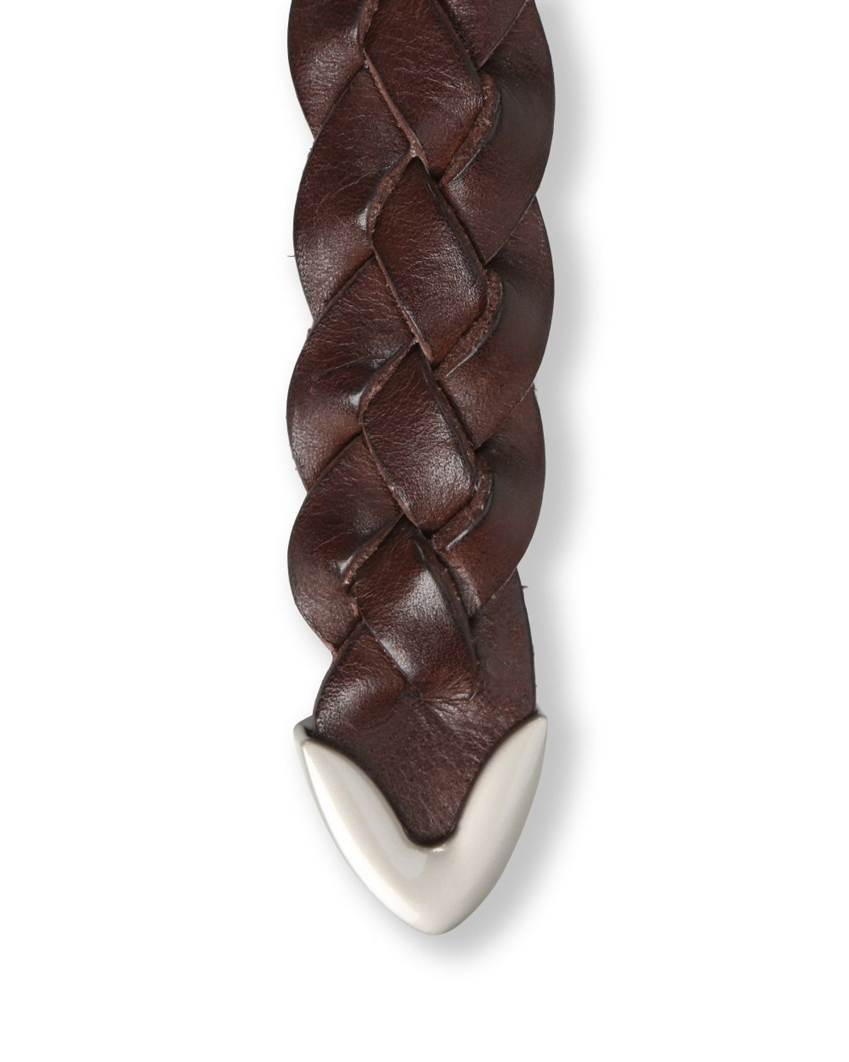 비슬로우(BESLOW) TWIST LEATHER BELT BROWN
