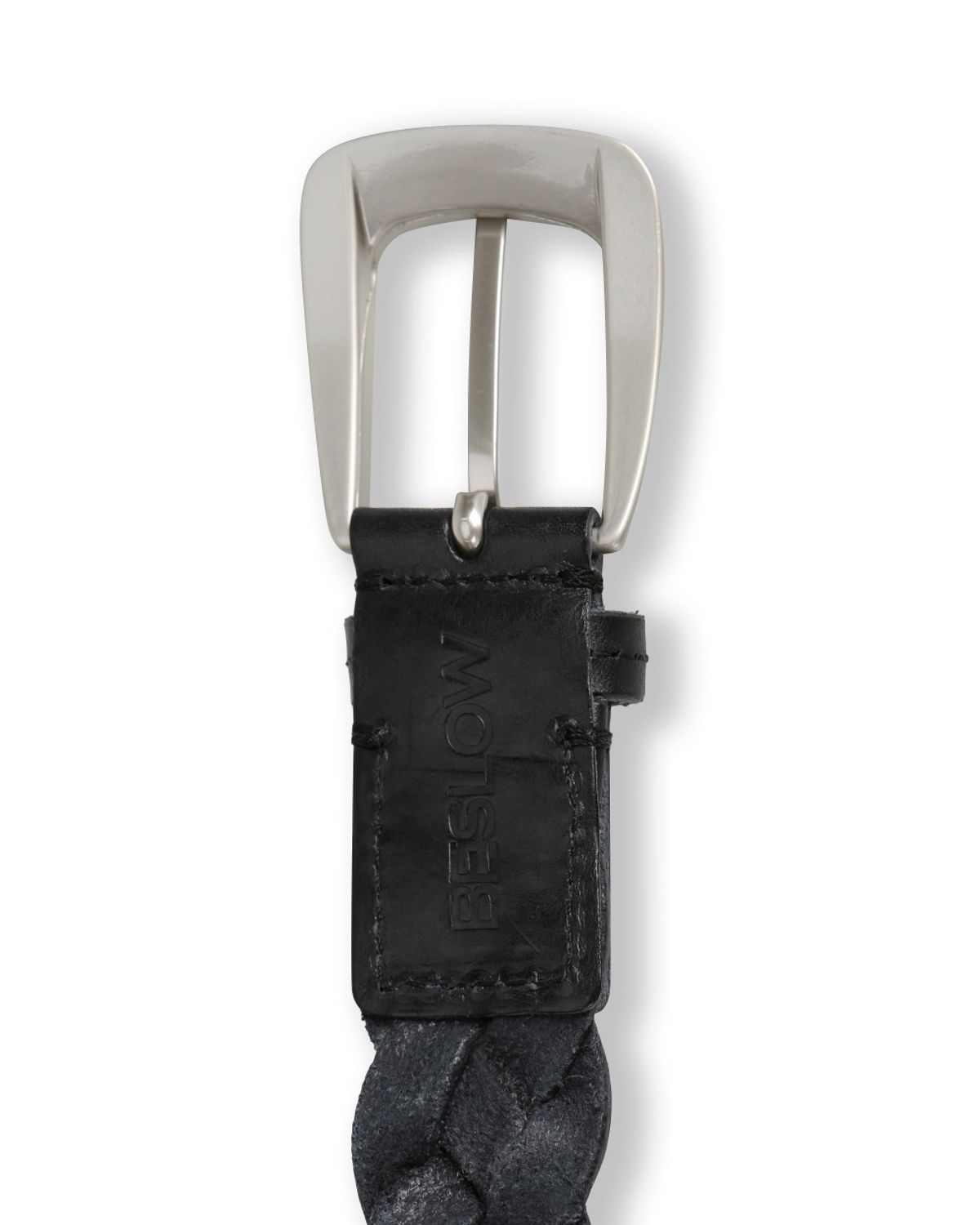 비슬로우(BESLOW) TWIST LEATHER BELT BLACK