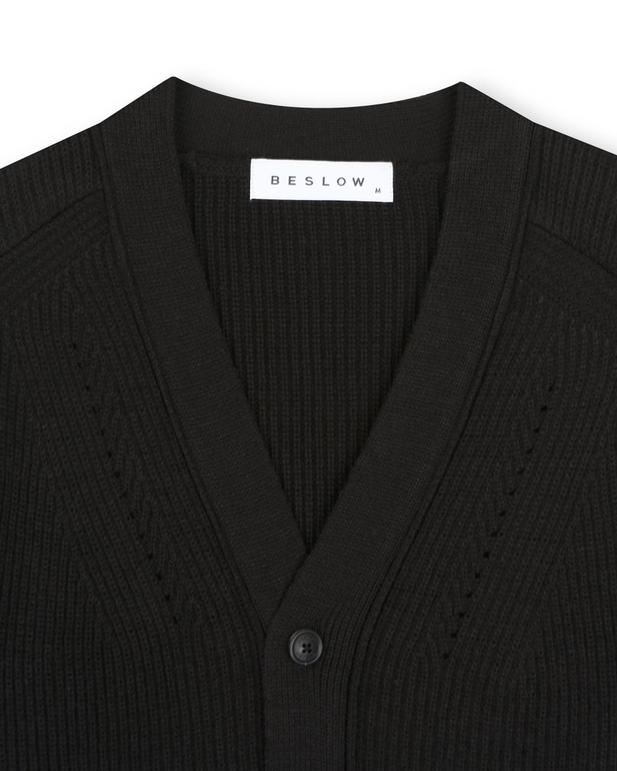비슬로우(BESLOW) [비슬로우X패션튜브삭형]V NECK SHORT CARDIGAN BLACK