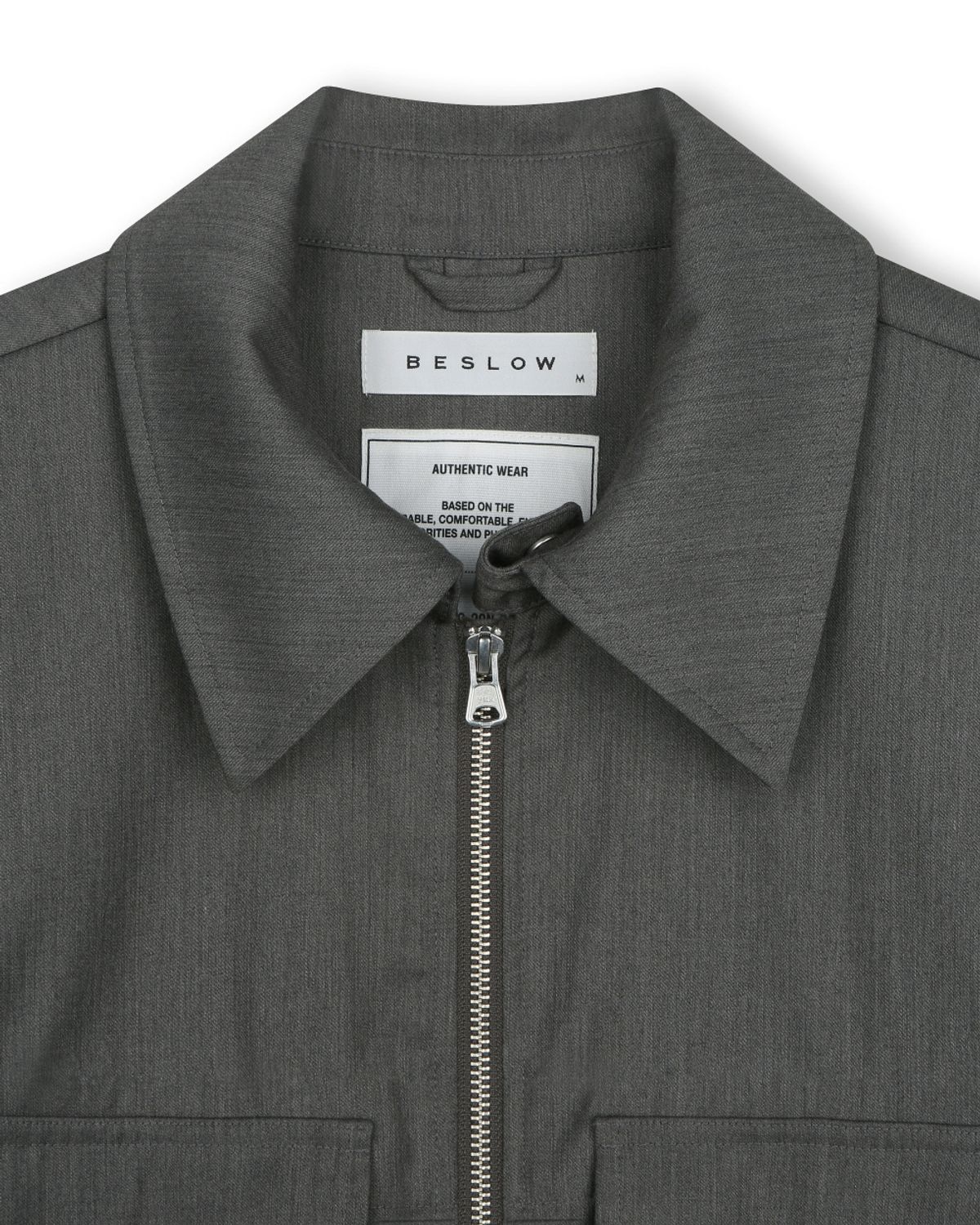 비슬로우(BESLOW) [비슬로우X패션튜브삭형]MILITARY ZIP-UP SHORT JACKET GREY