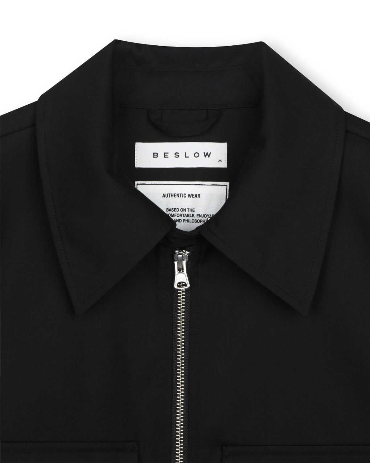 비슬로우(BESLOW) [비슬로우X패션튜브삭형]MILITARY ZIP-UP SHORT JACKET BLACK