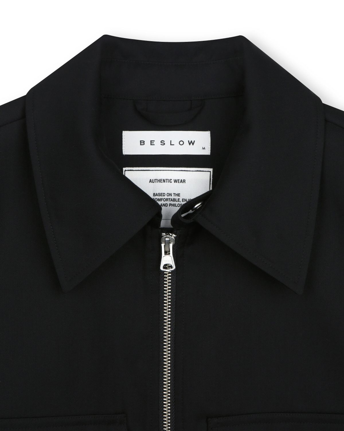 비슬로우(BESLOW) [비슬로우X패션튜브삭형]MILITARY ZIP-UP SHORT JACKET BLACK