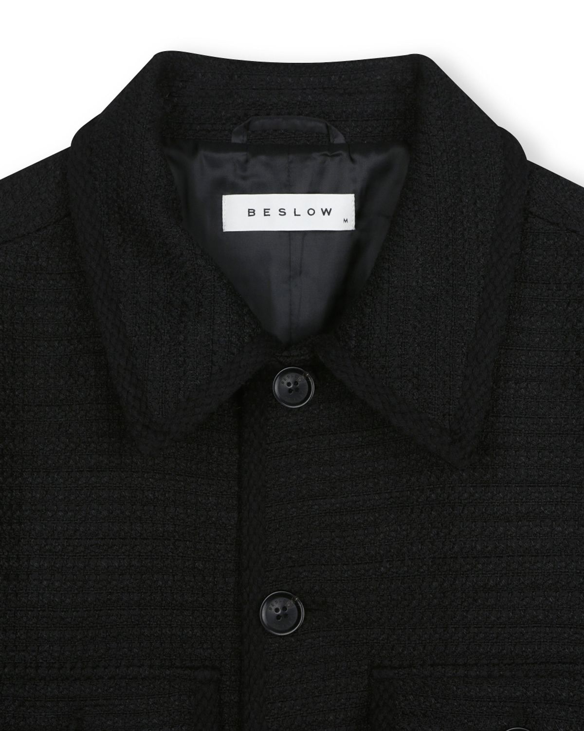 비슬로우(BESLOW) [비슬로우X패션튜브삭형]TWEED SHORT JACKET BLACK