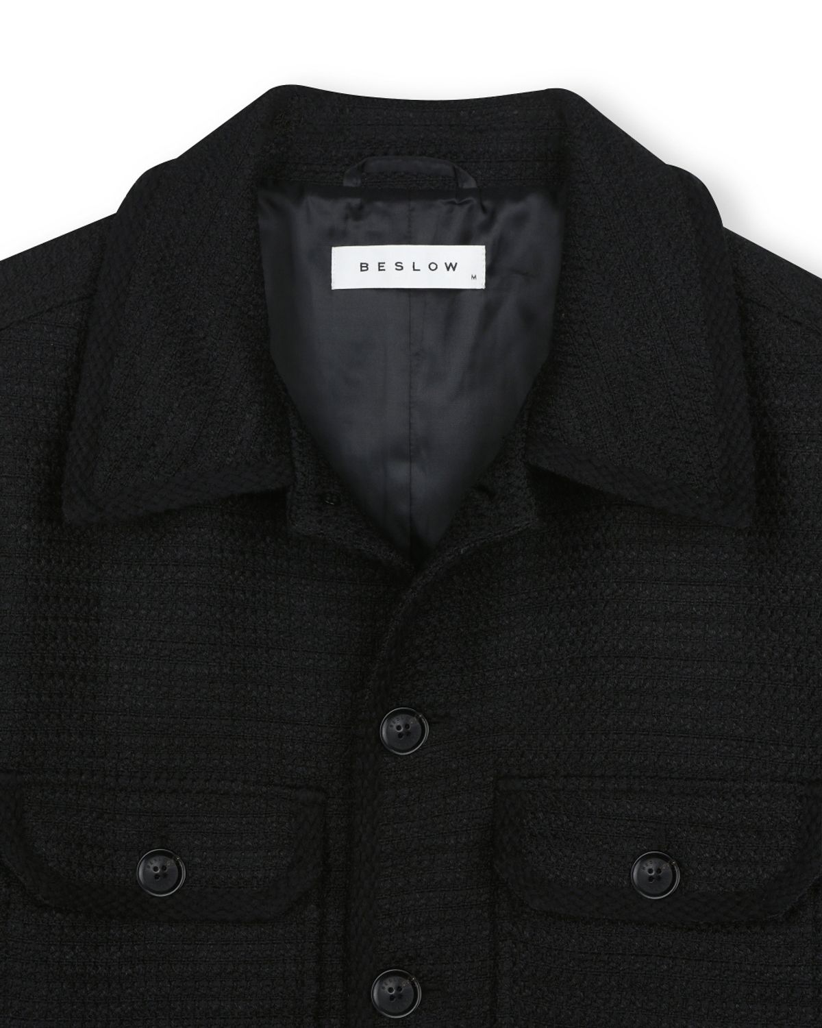 비슬로우(BESLOW) [비슬로우X패션튜브삭형]TWEED SHORT JACKET BLACK
