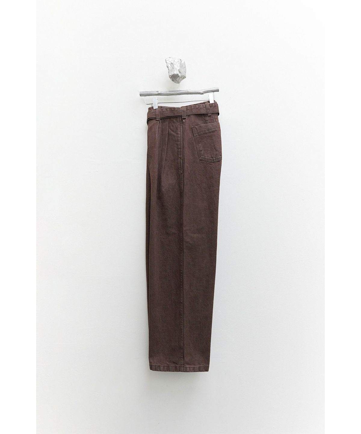 유스(YOUTH) Belted Denim Pants - Brown