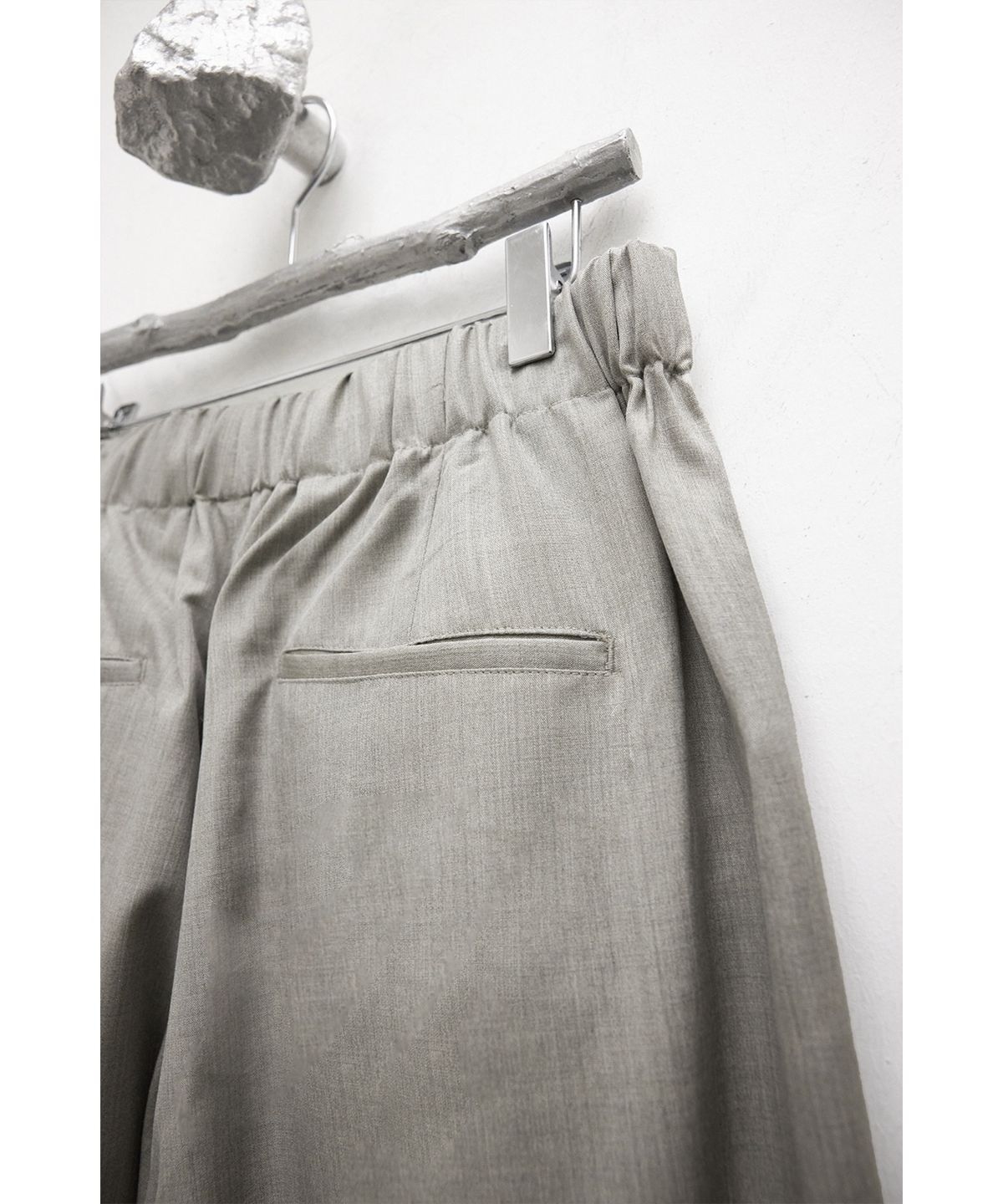 유스(YOUTH) Trimmed Banding Pants - Light Grey