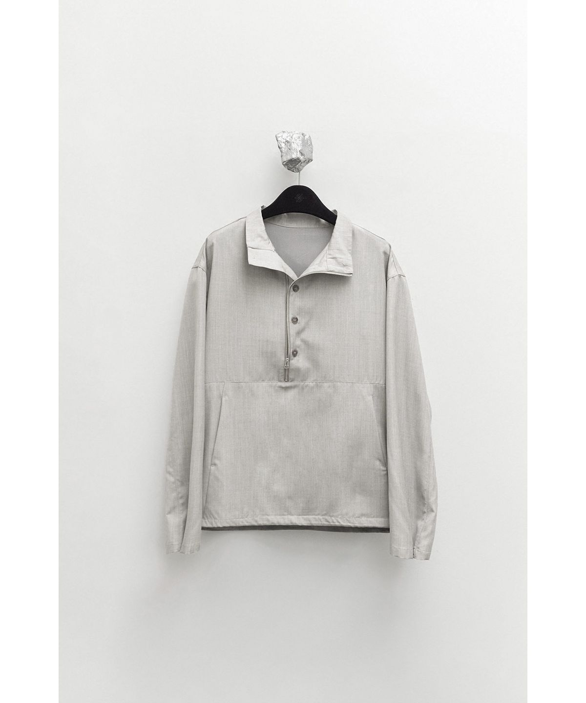 유스(YOUTH) Buttoned Anorak - Light Grey